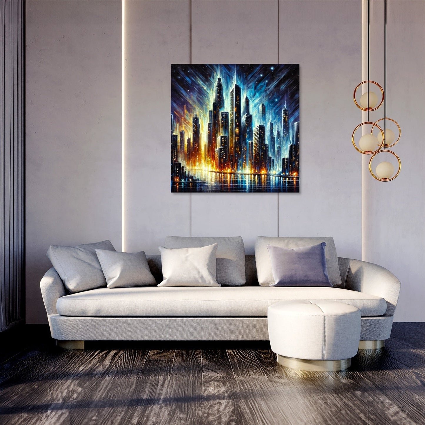 Nocturnal Skyline Canvas