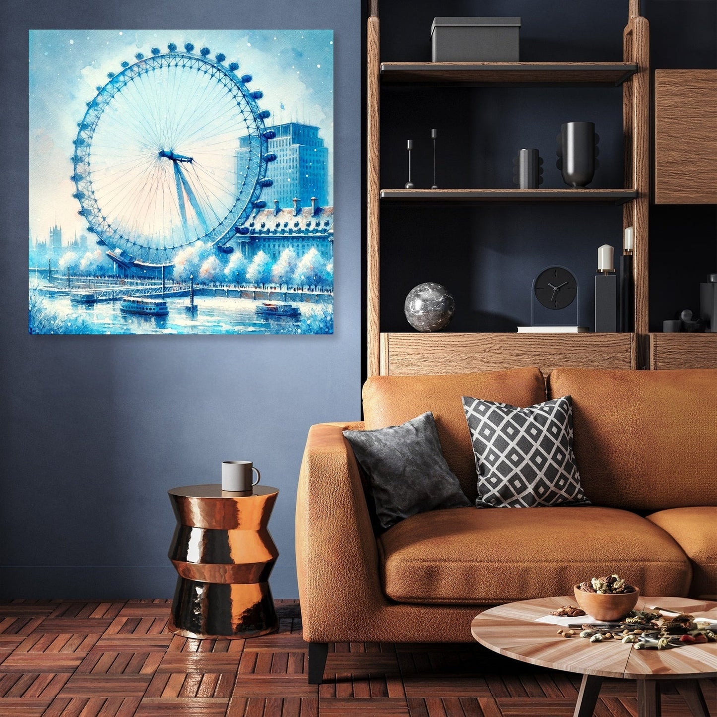 Winter's Gaze London Eye Canvas