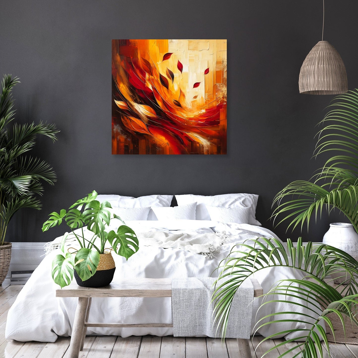 Autumn Embrace Abstract Canvas