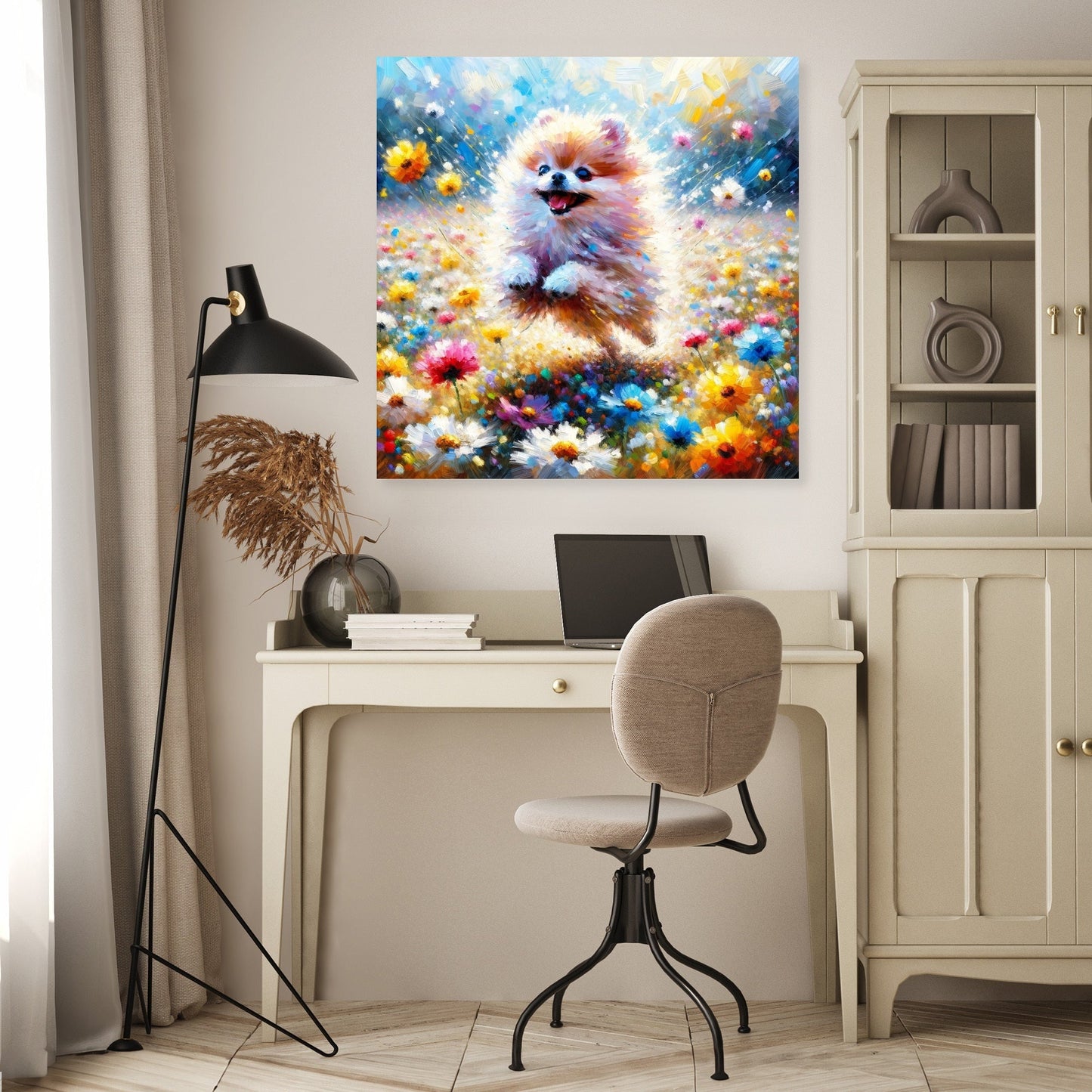 Pomeranian Joy Canvas