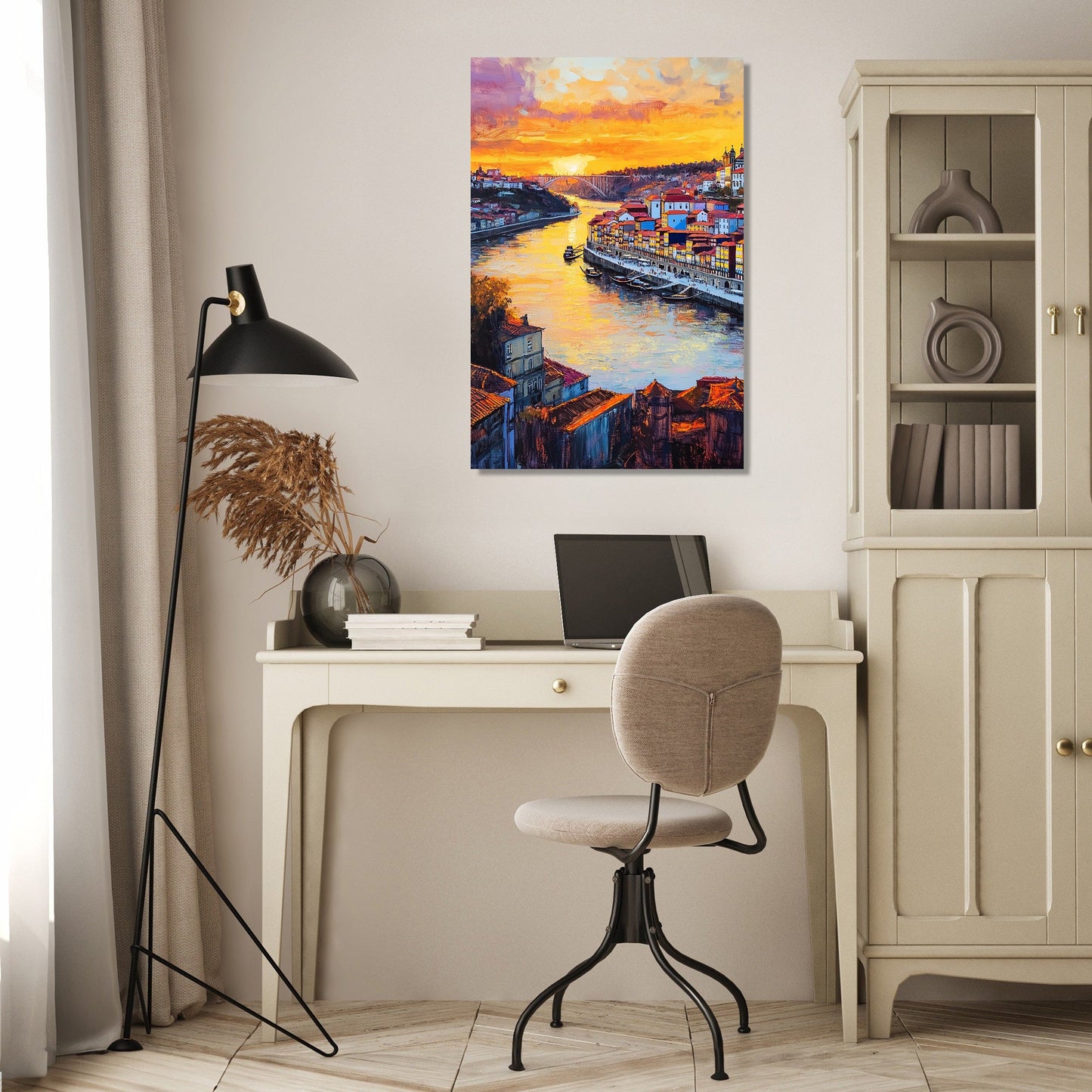 Porto Sunset Reflections Canvas