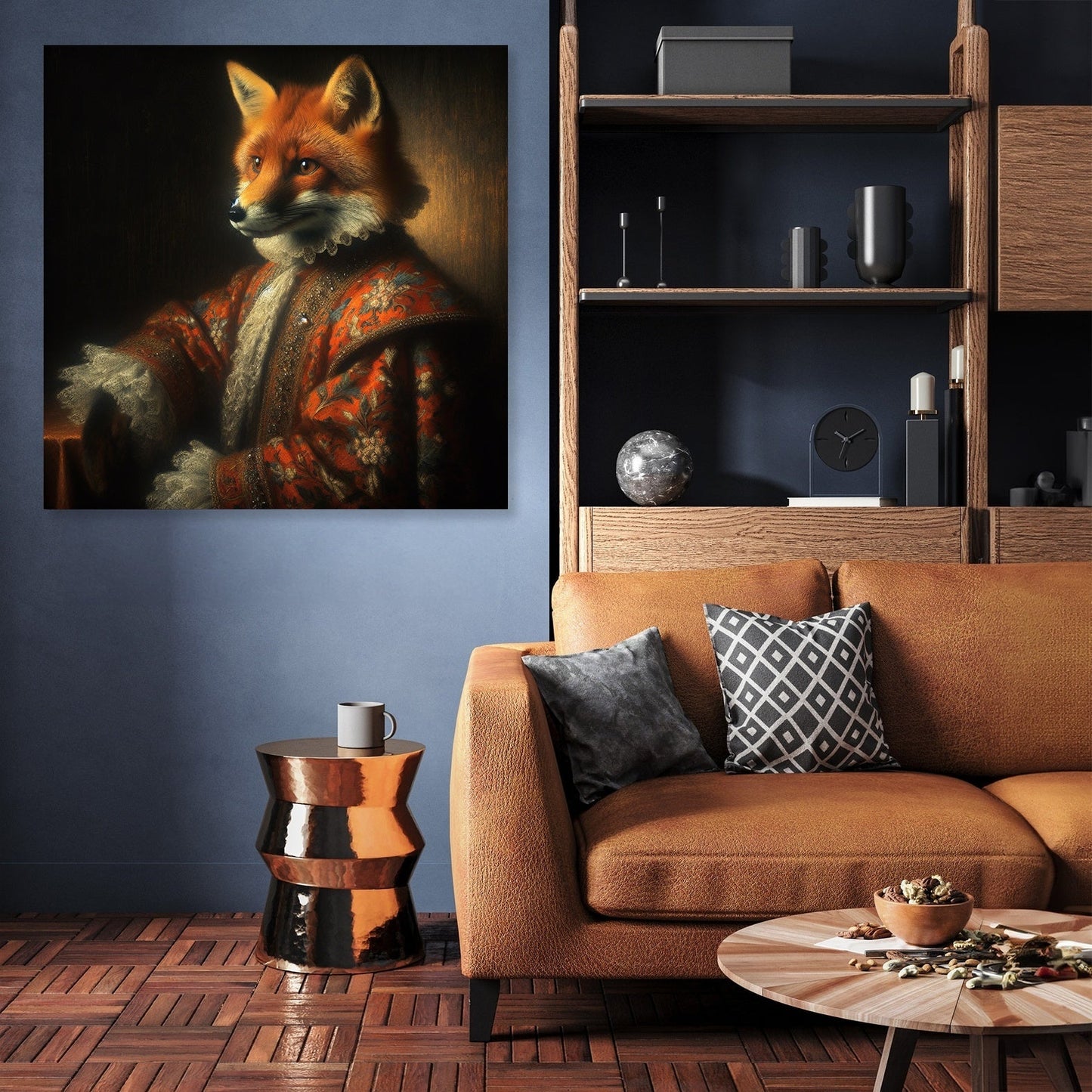 Regal Fox in Twilight Canvas