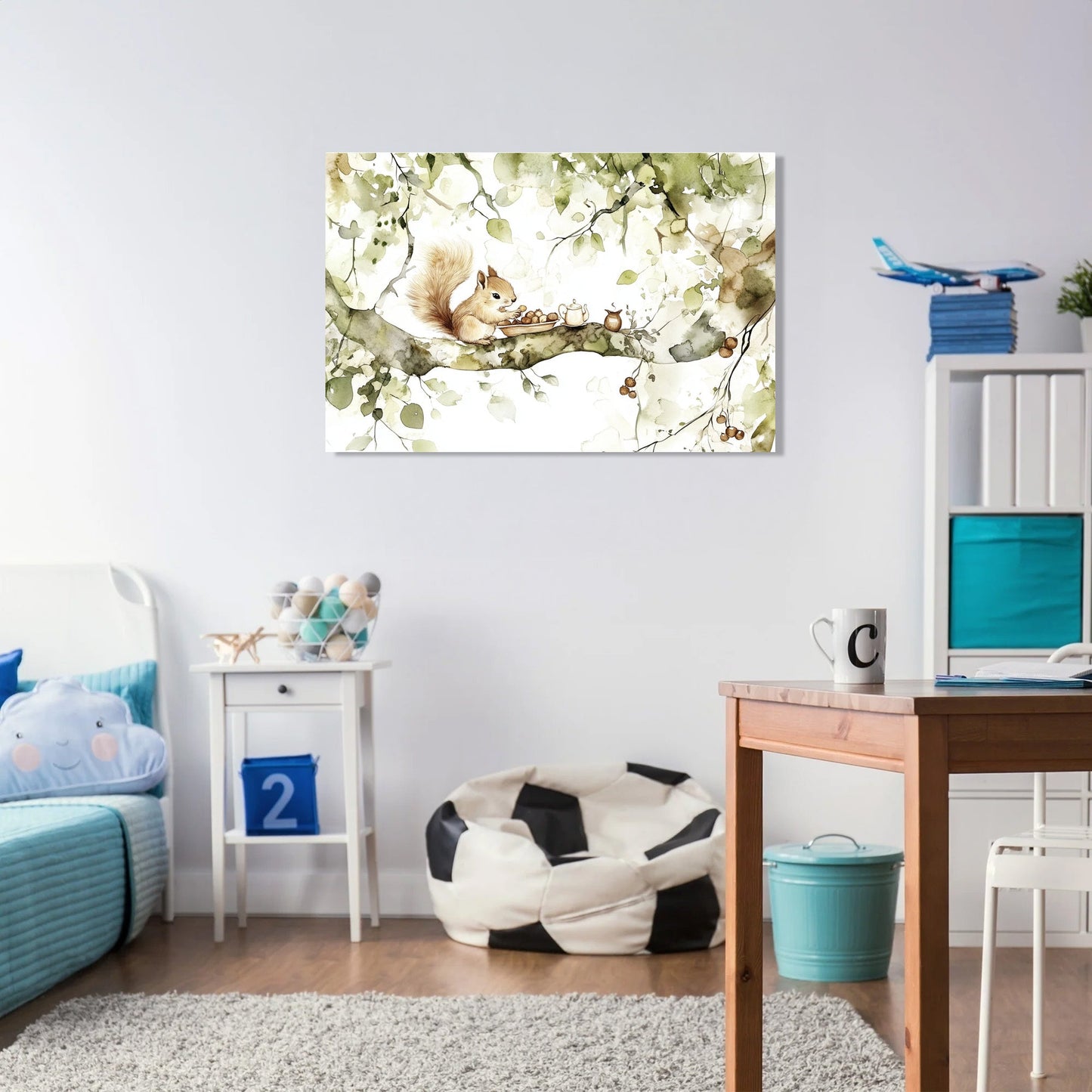 Squirrel's Picnic Canvas