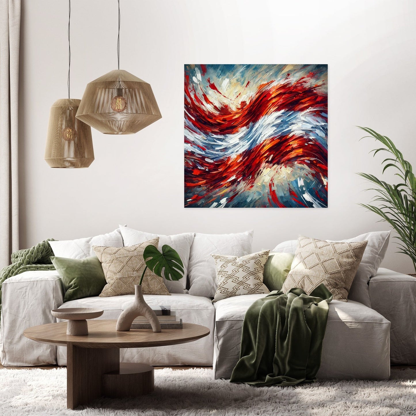 Austrian Flag Impressions Canvas