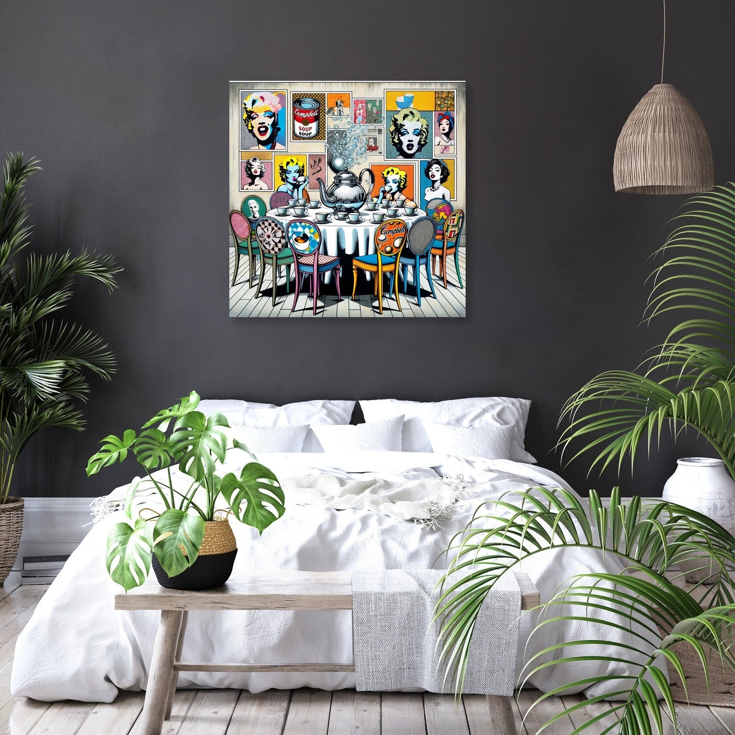 Modern Pop Tea Party Canvas