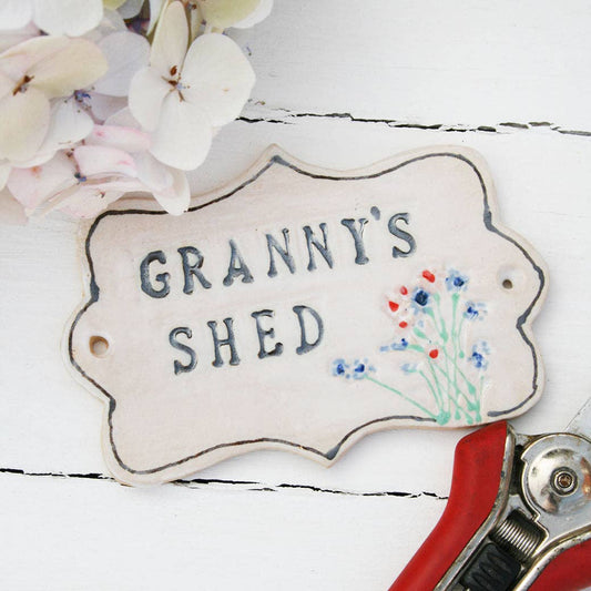 Grandad's Ceramic Shed Sign - Grandparent Gift
