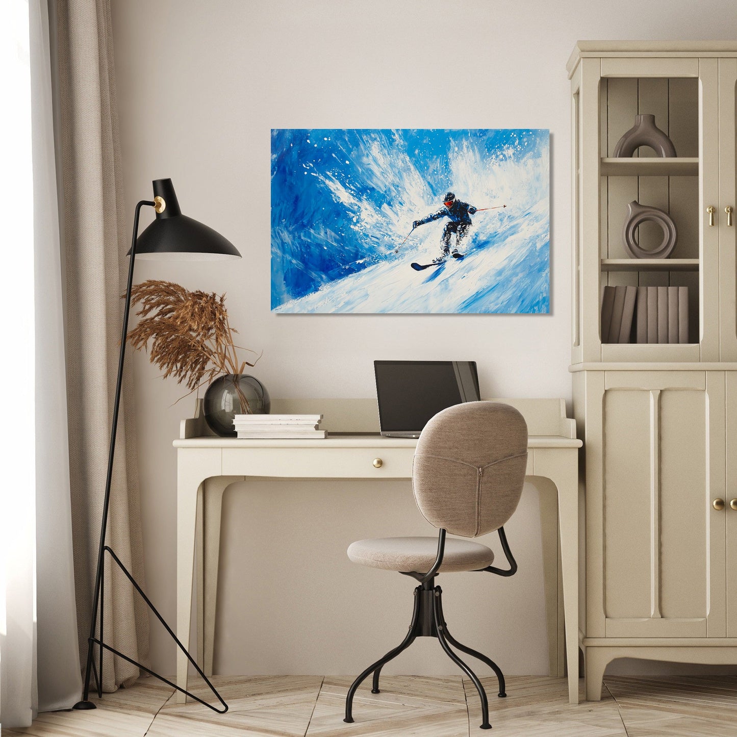 Skier's Descent Canvas