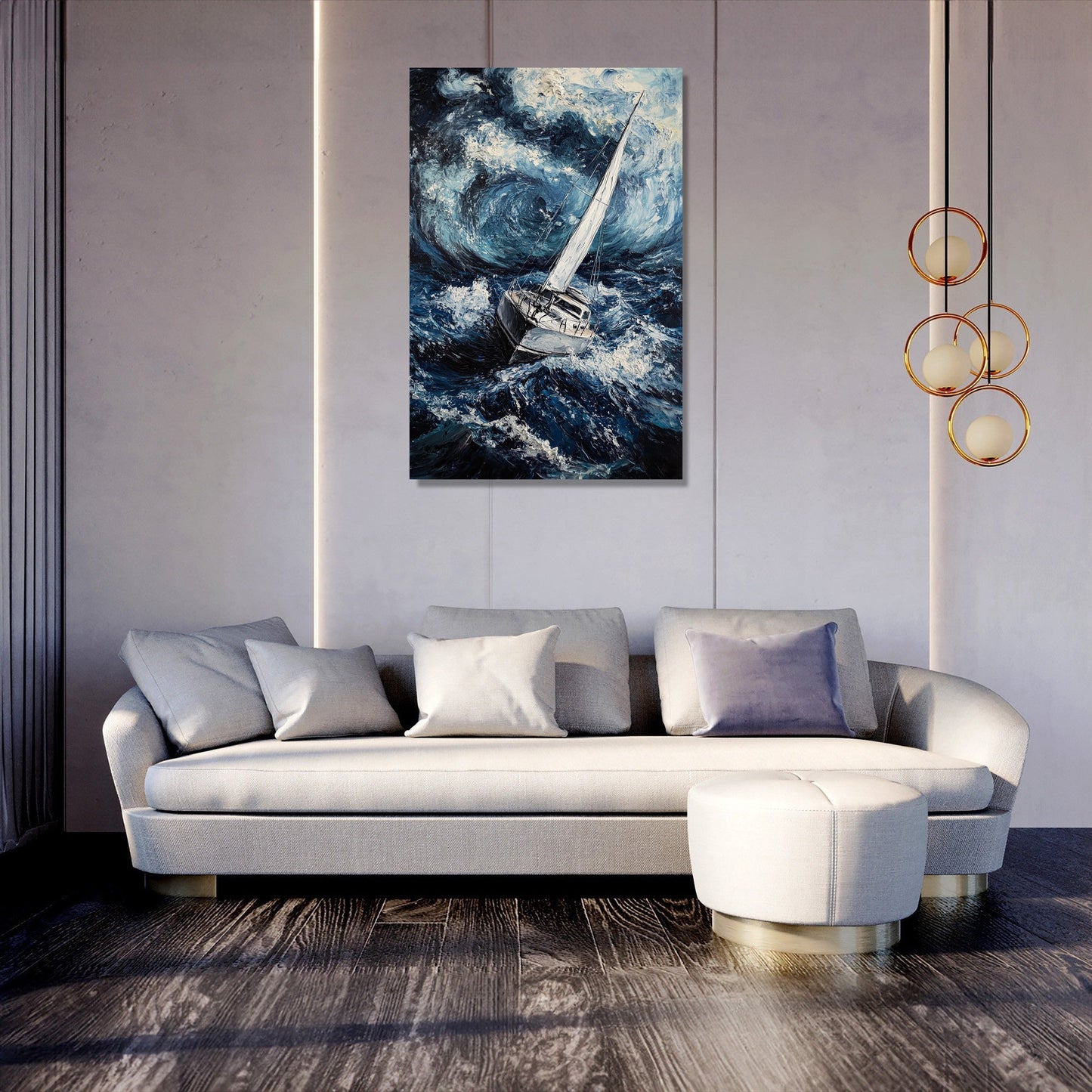 Stormy Seas Yacht Canvas