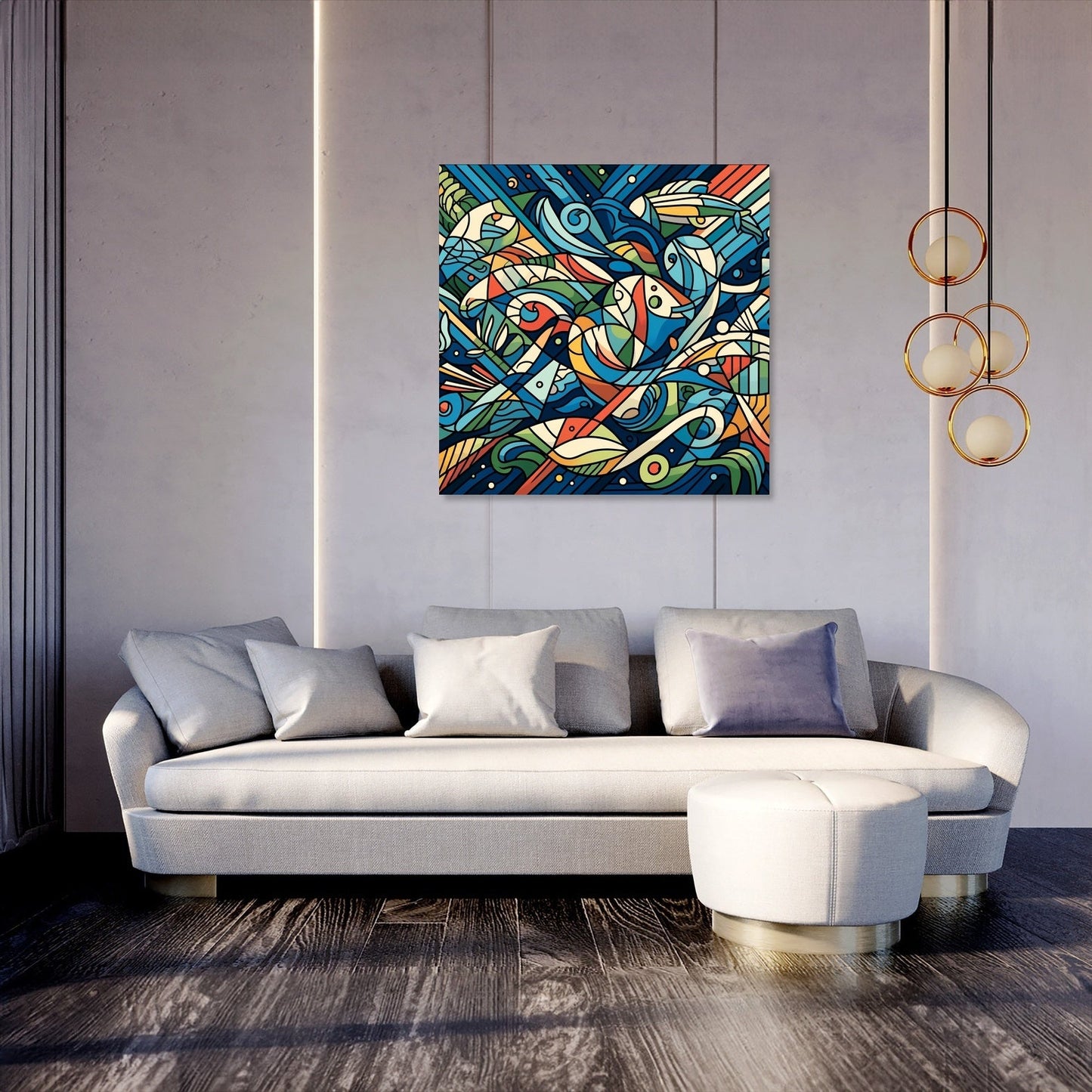 Marine Mosaic Canvas