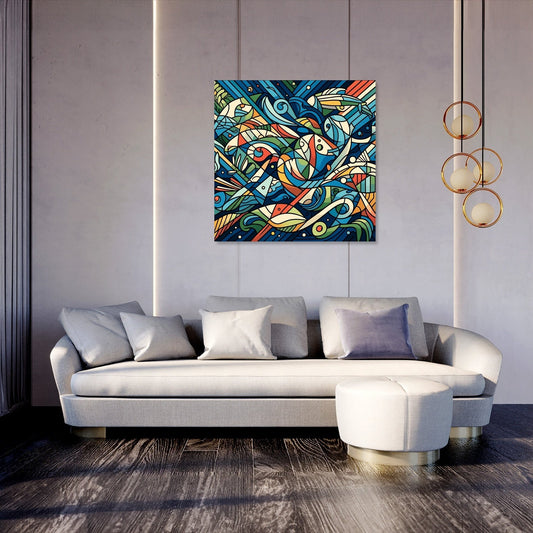 Marine Mosaic Canvas