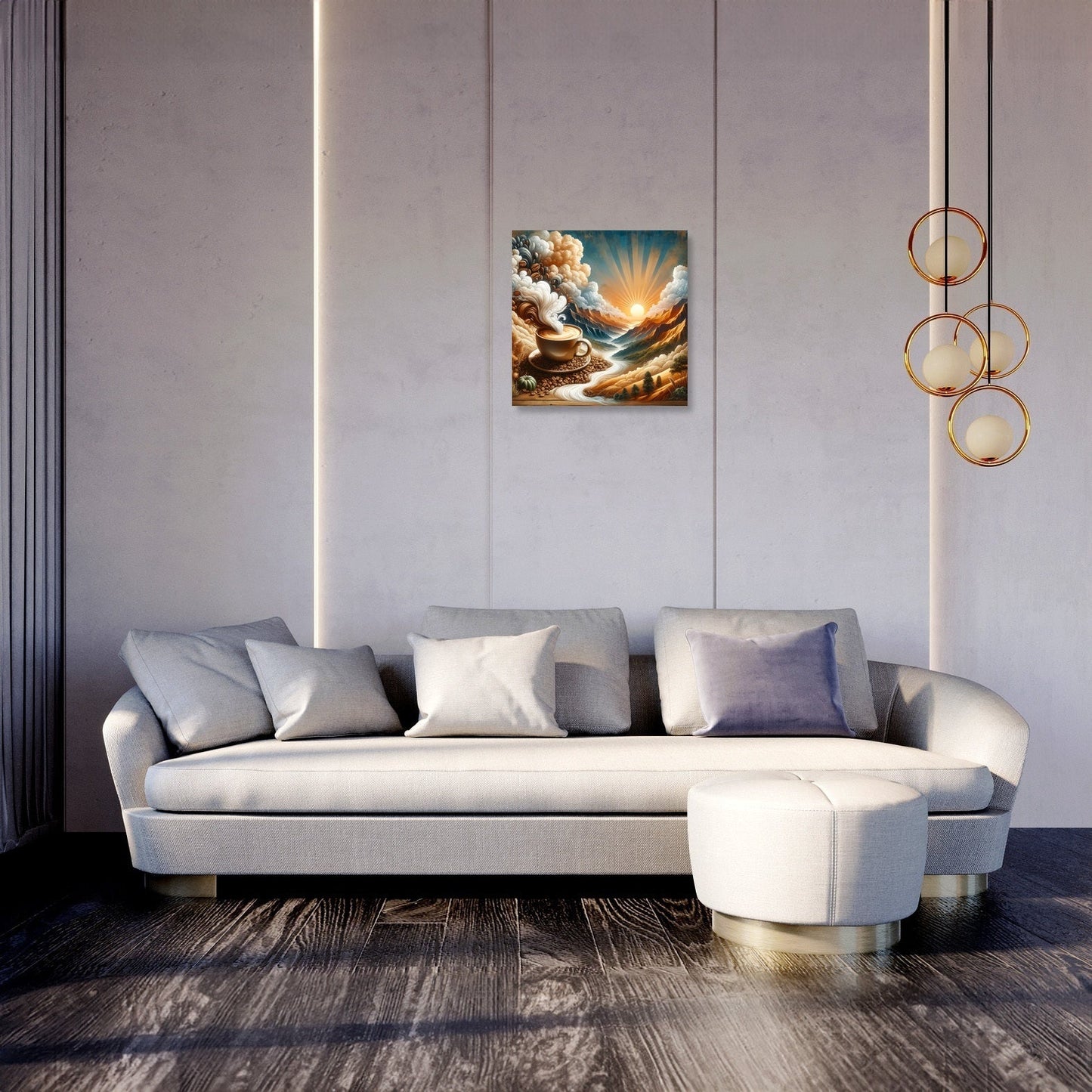 Café Dawn Horizon Canvas