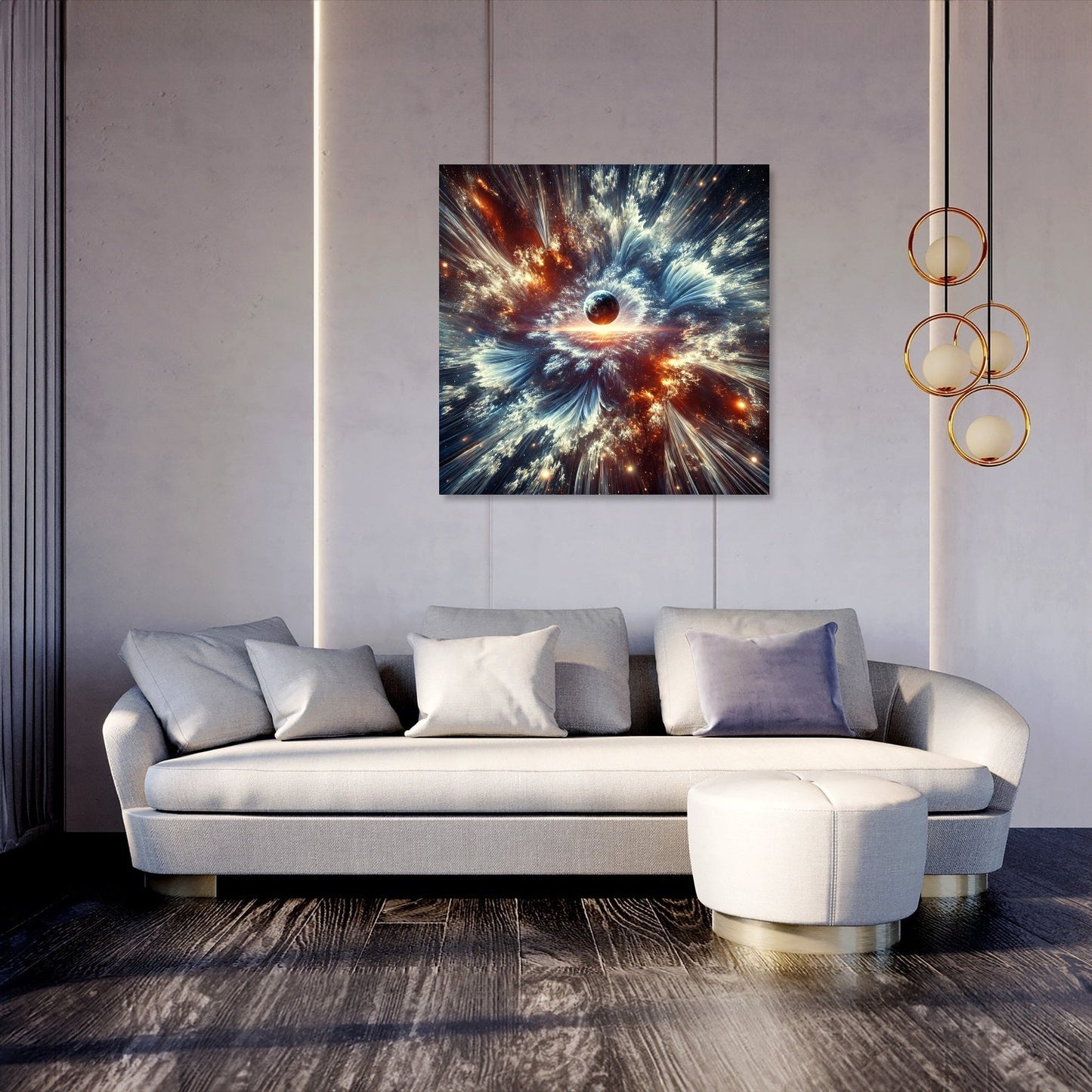 Fractal Vortex Cosmos Canvas