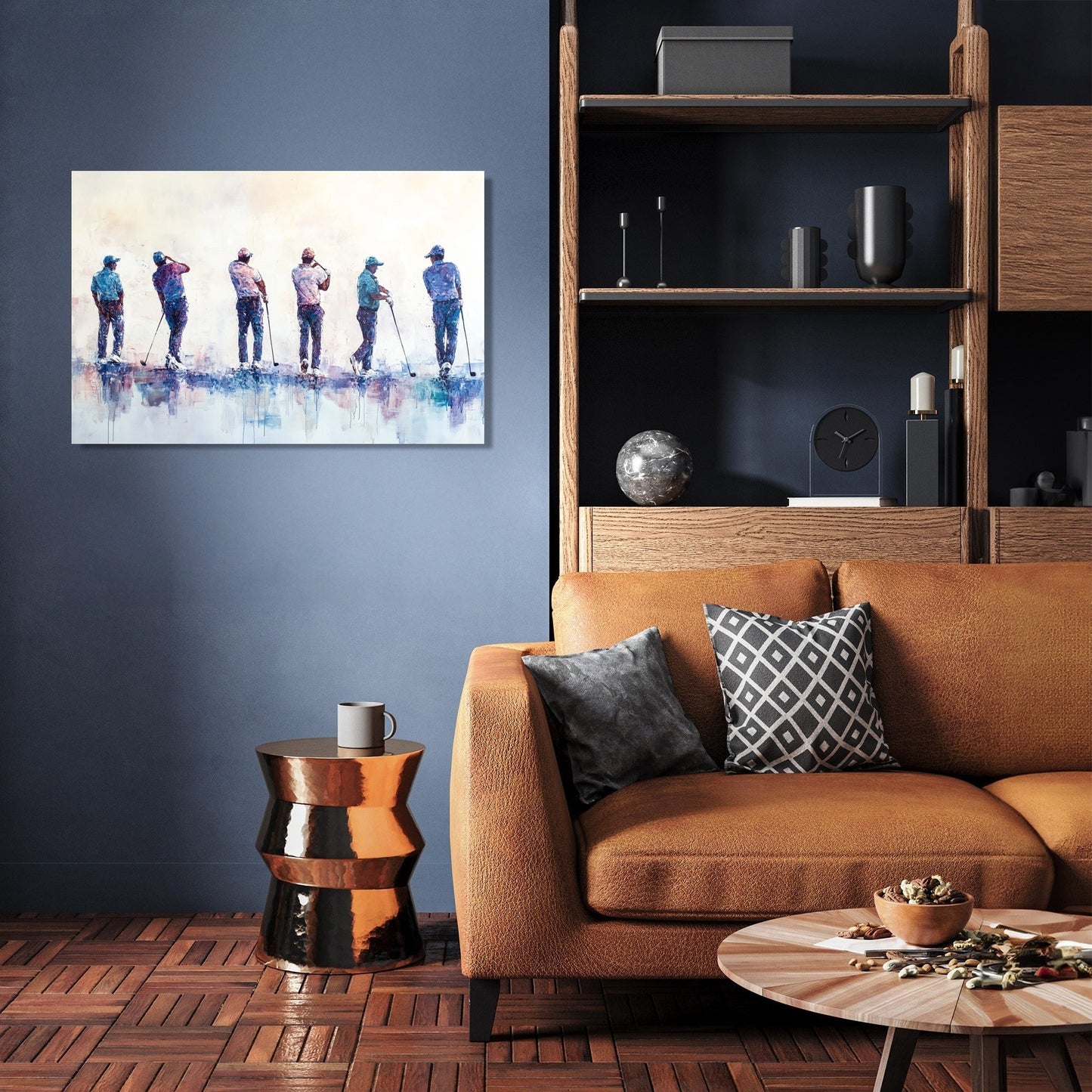 Golfers in Motion Canvas