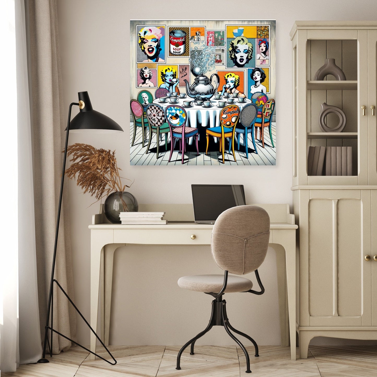 Modern Pop Tea Party Canvas