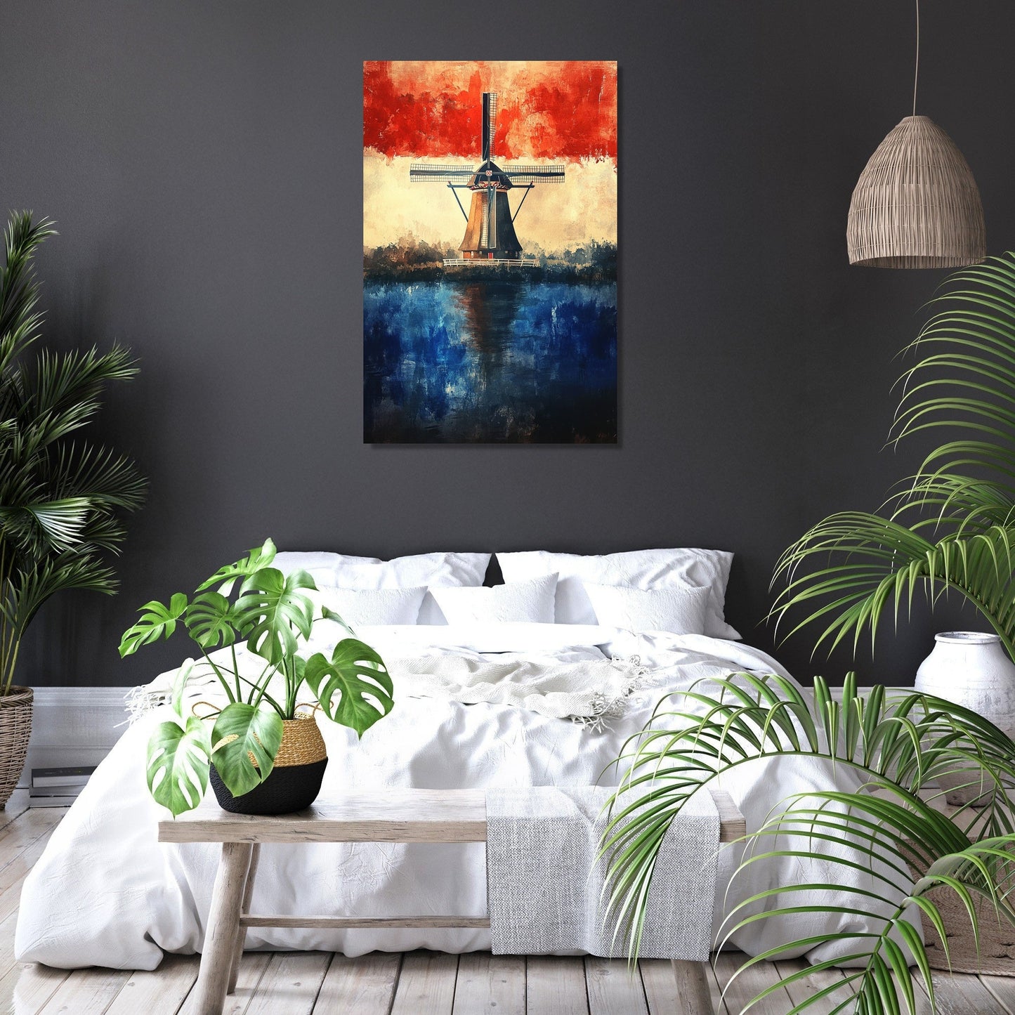 Ethereal Dutch Windmill Canvas