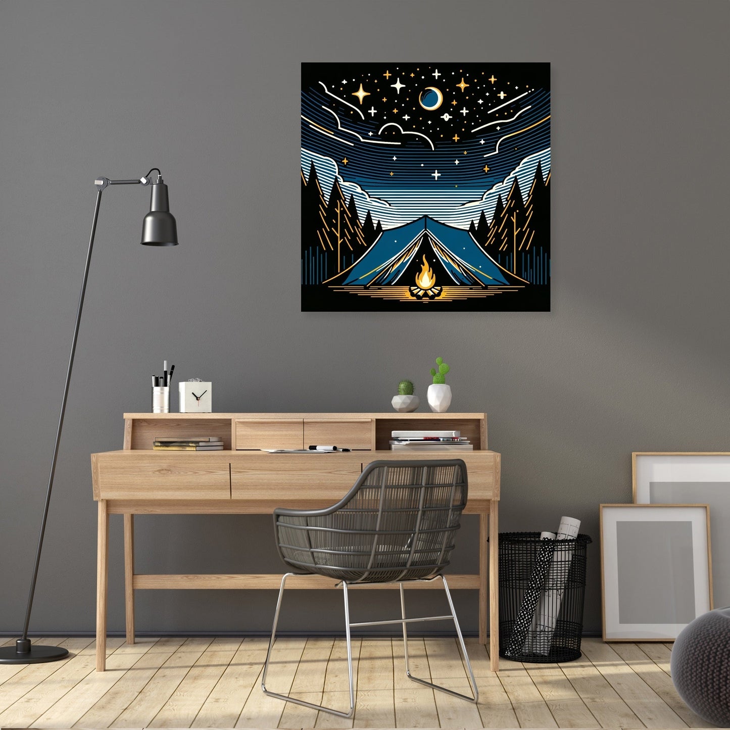 Starry Night Camping Canvas