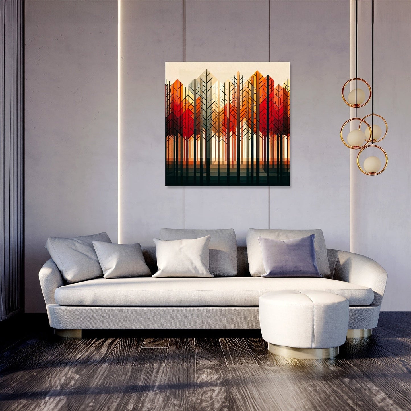 Autumn Geometry Canvas