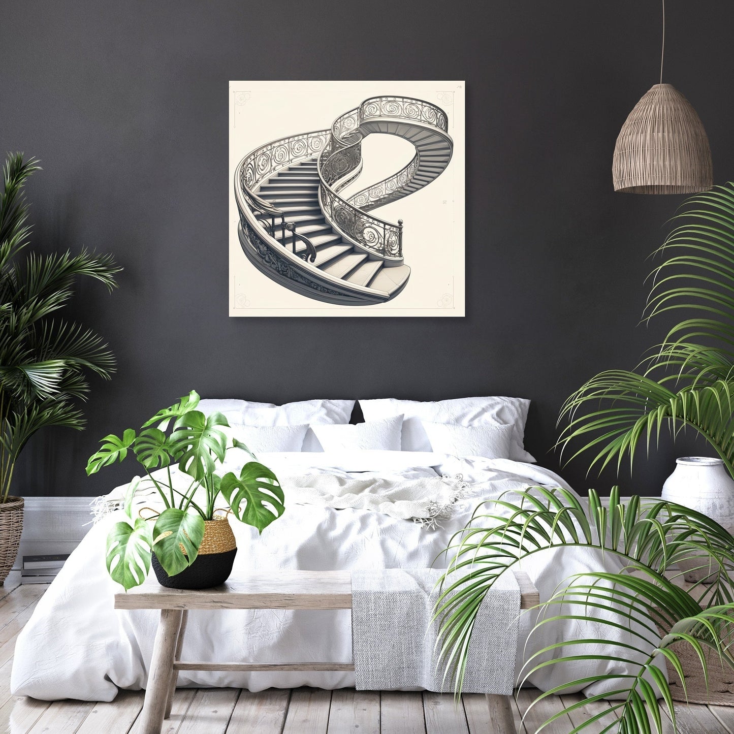 Elegant Spiral Canvas