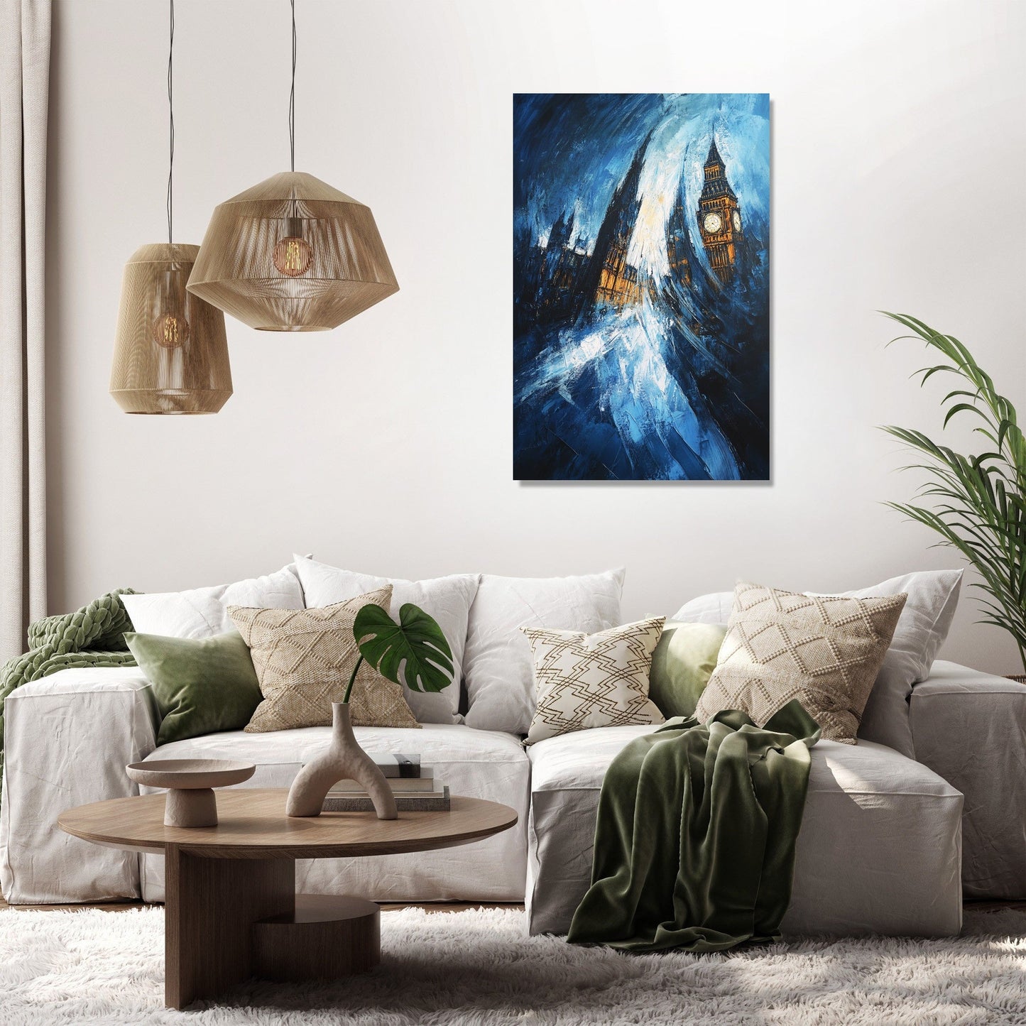 Nostalgic Parliament Blue Canvas