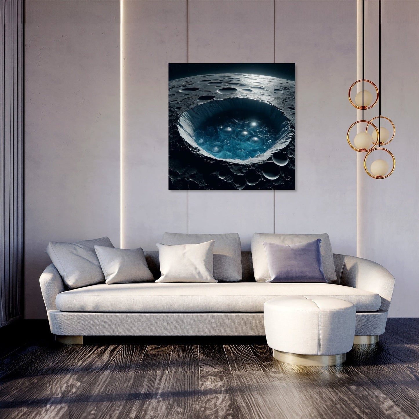 Mercury's Polar Ice Mystery Canvas