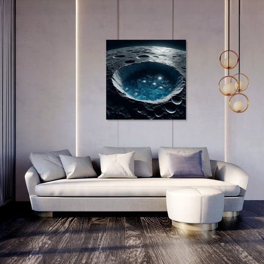 Mercury's Polar Ice Mystery Canvas