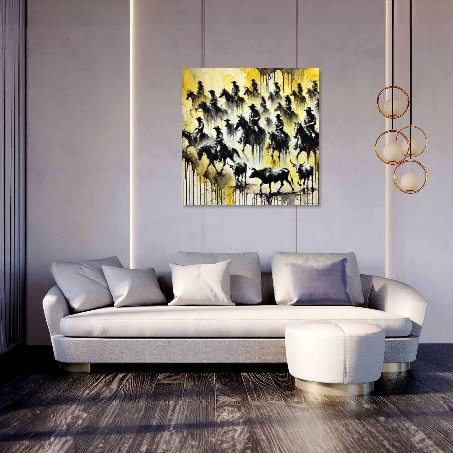 Western Ink Montage Canvas