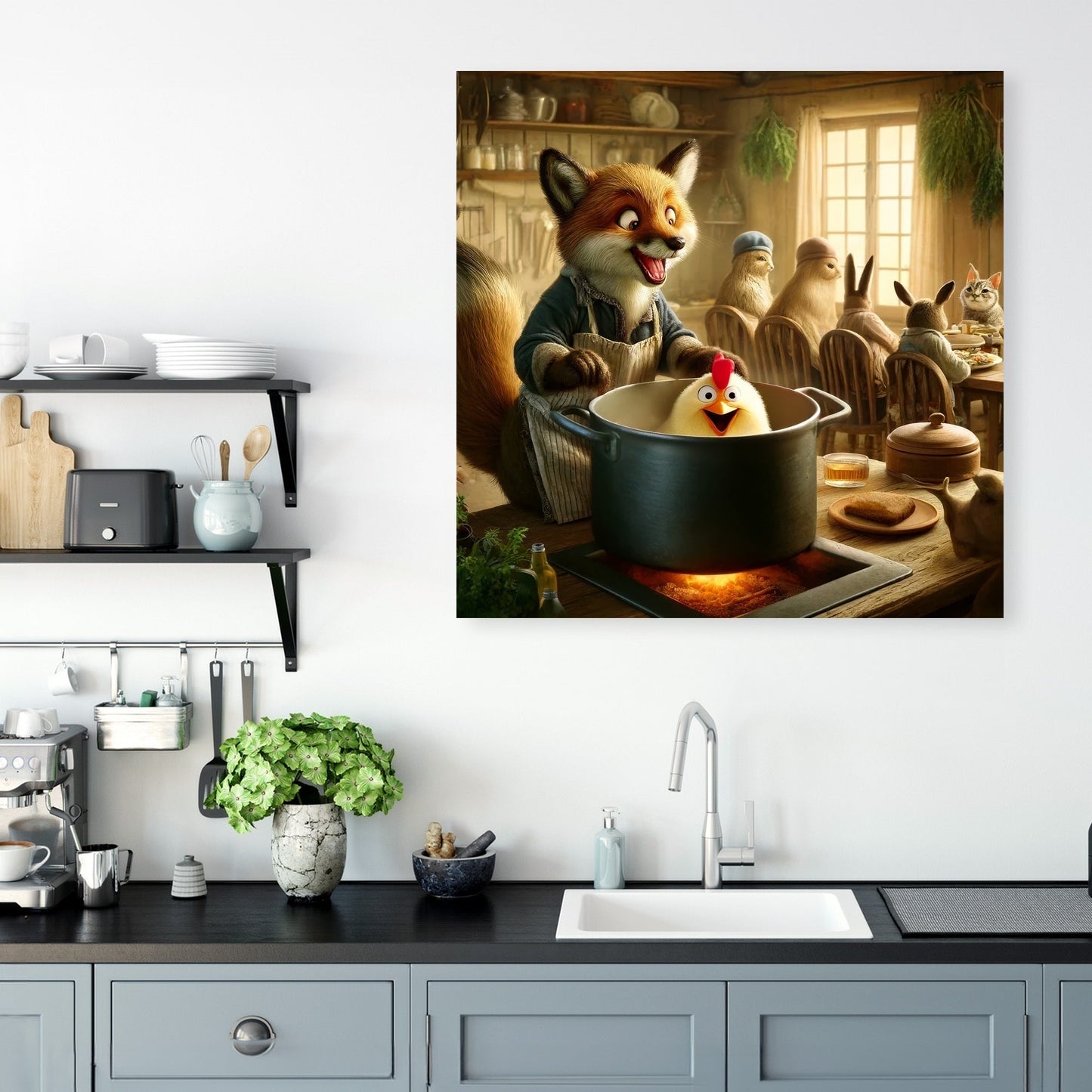 Rustic Kitchen Banquet Canvas