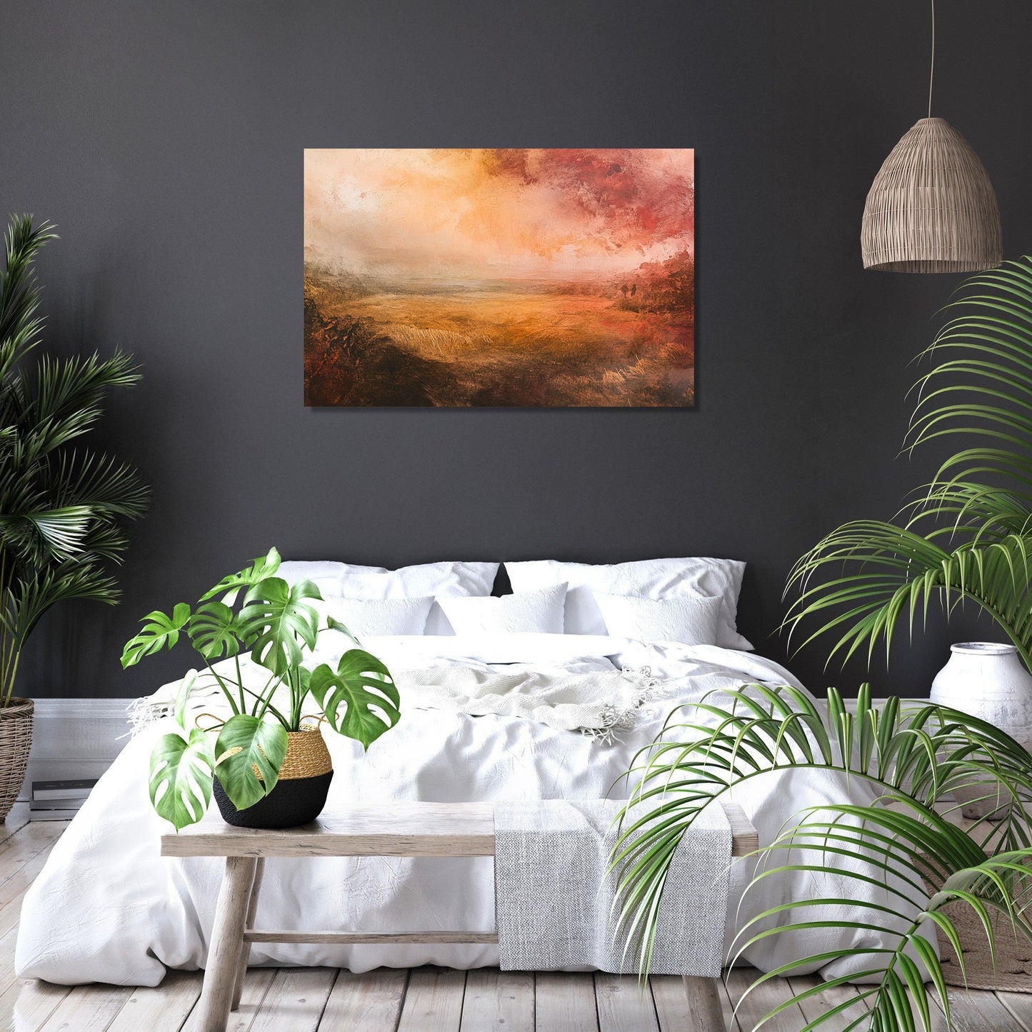 Harvest Field Sunset Canvas
