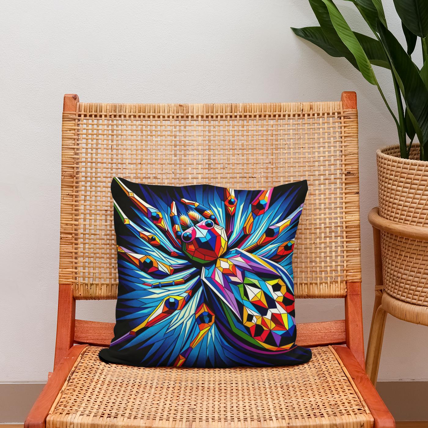Cubist Courtship Cotton Cushion