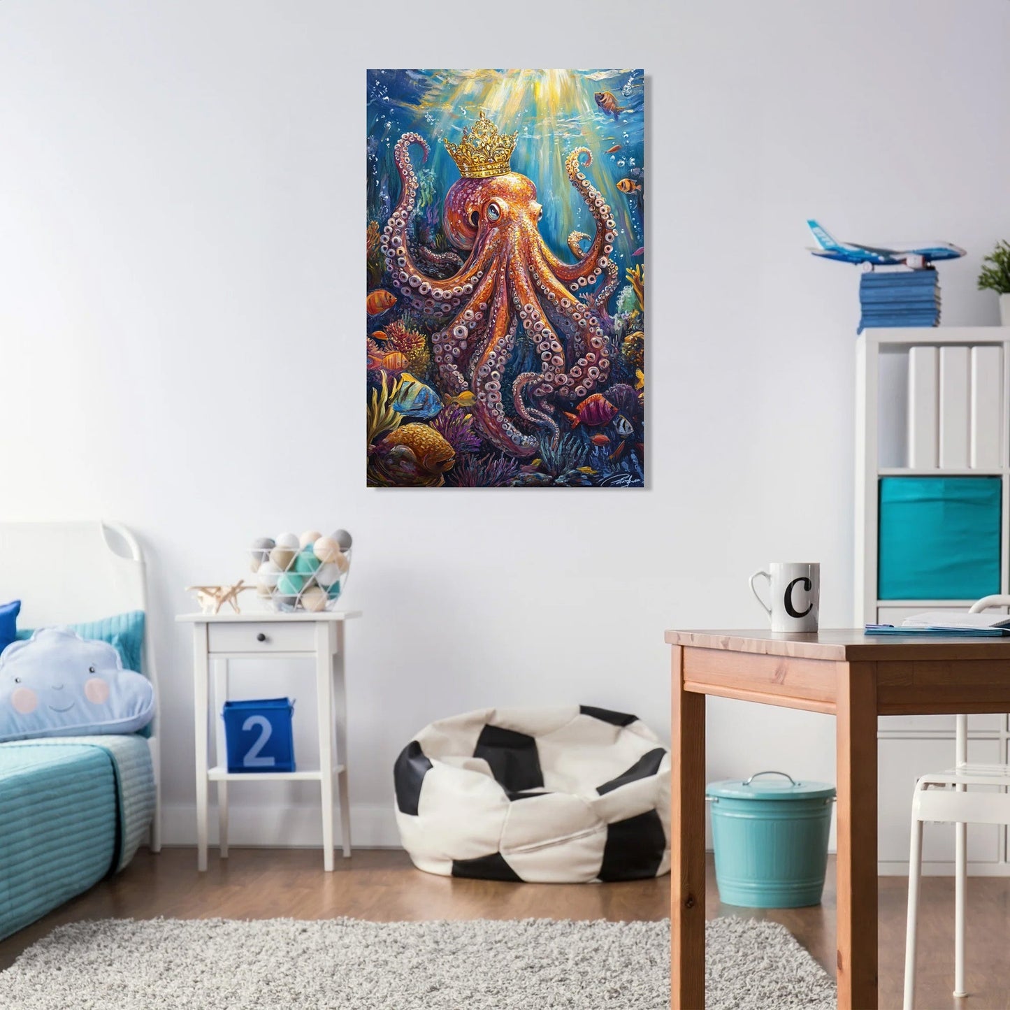 Ocean King Octopus Canvas