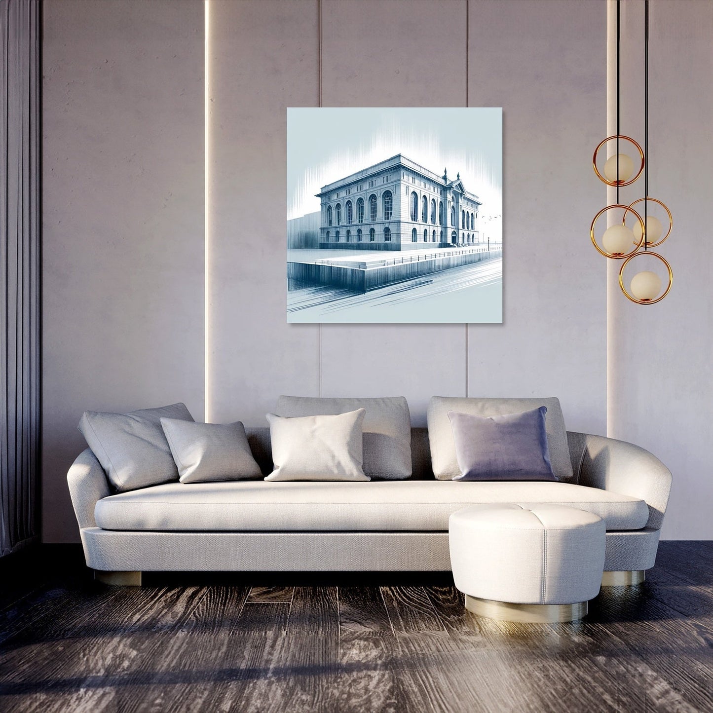 Minimalist Merseyside Maritime Museum Liverpool Canvas