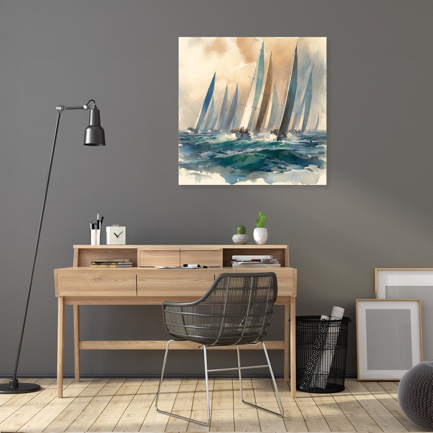 Sailboat Race at Dawn Canvas