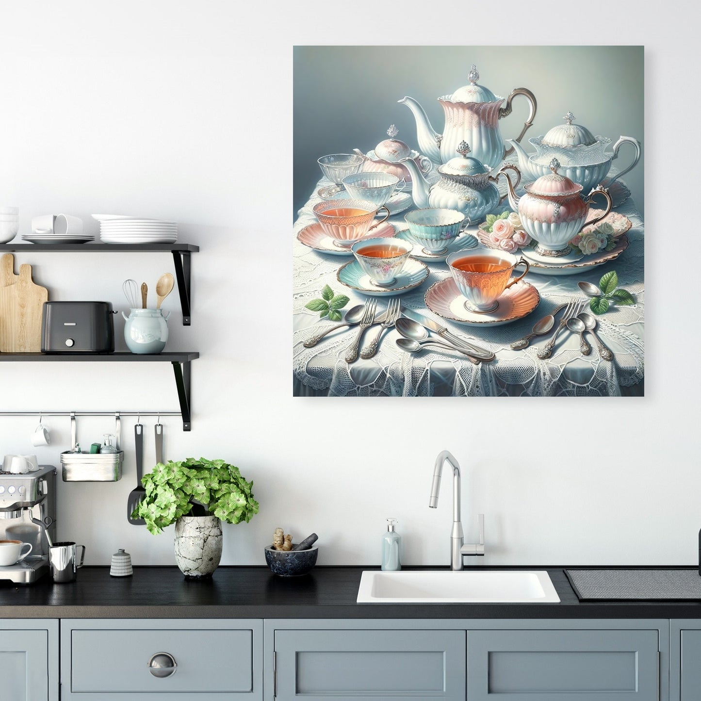 Timeless Tea Time Canvas