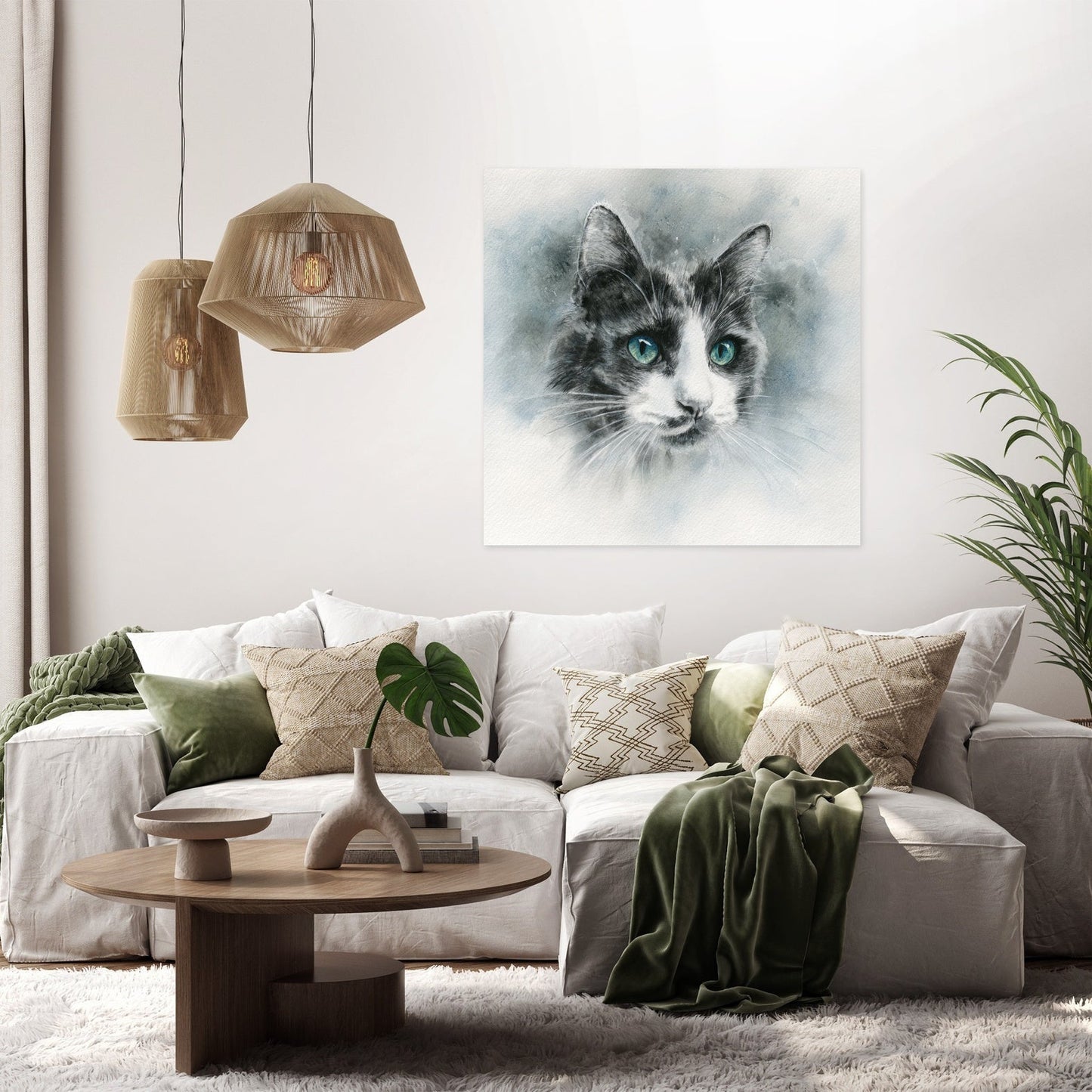 Vivid Eyes Cat Canvas