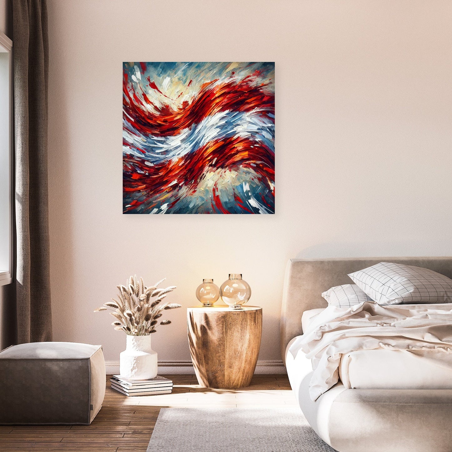 Austrian Flag Impressions Canvas