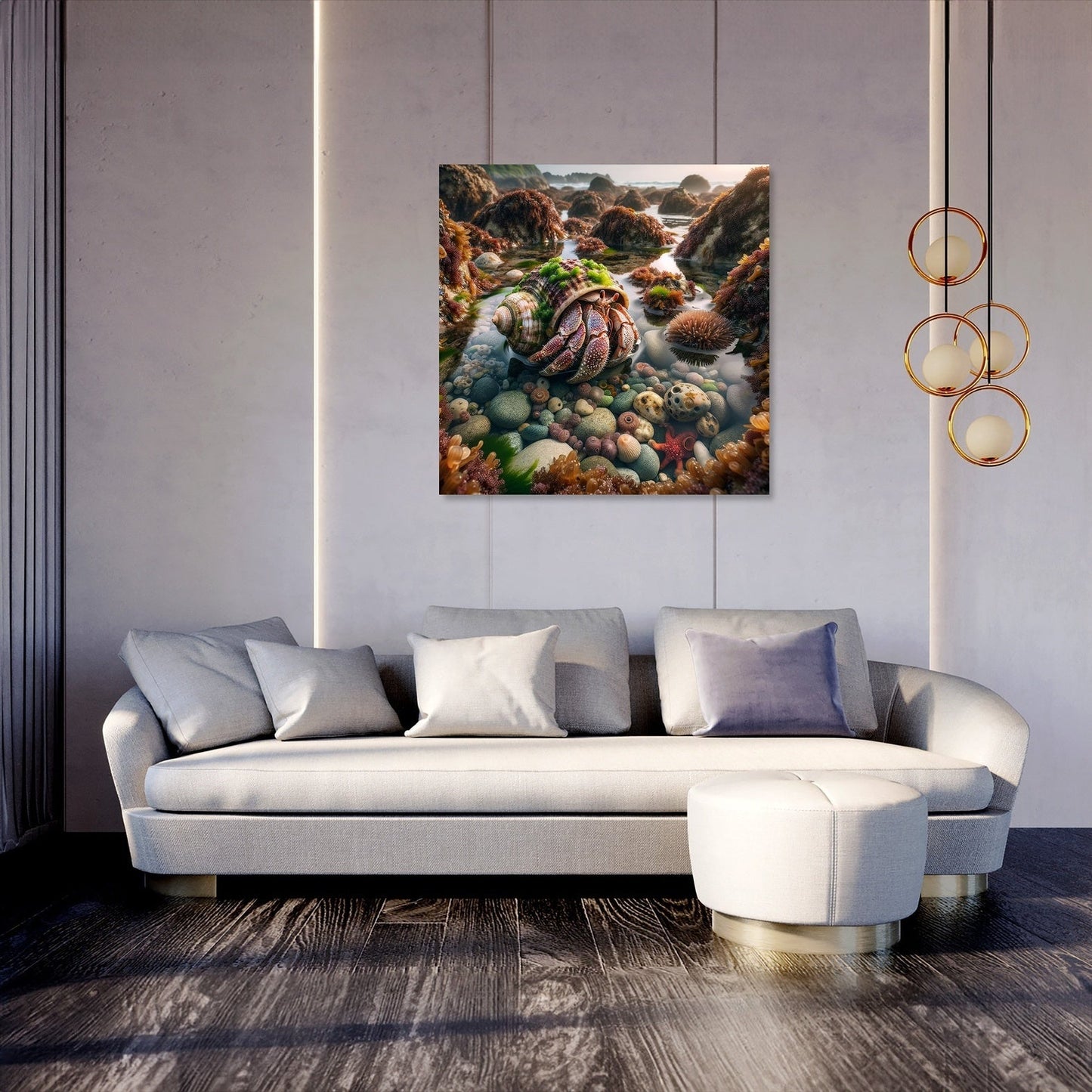 Tide Pool Hermit Crab Canvas