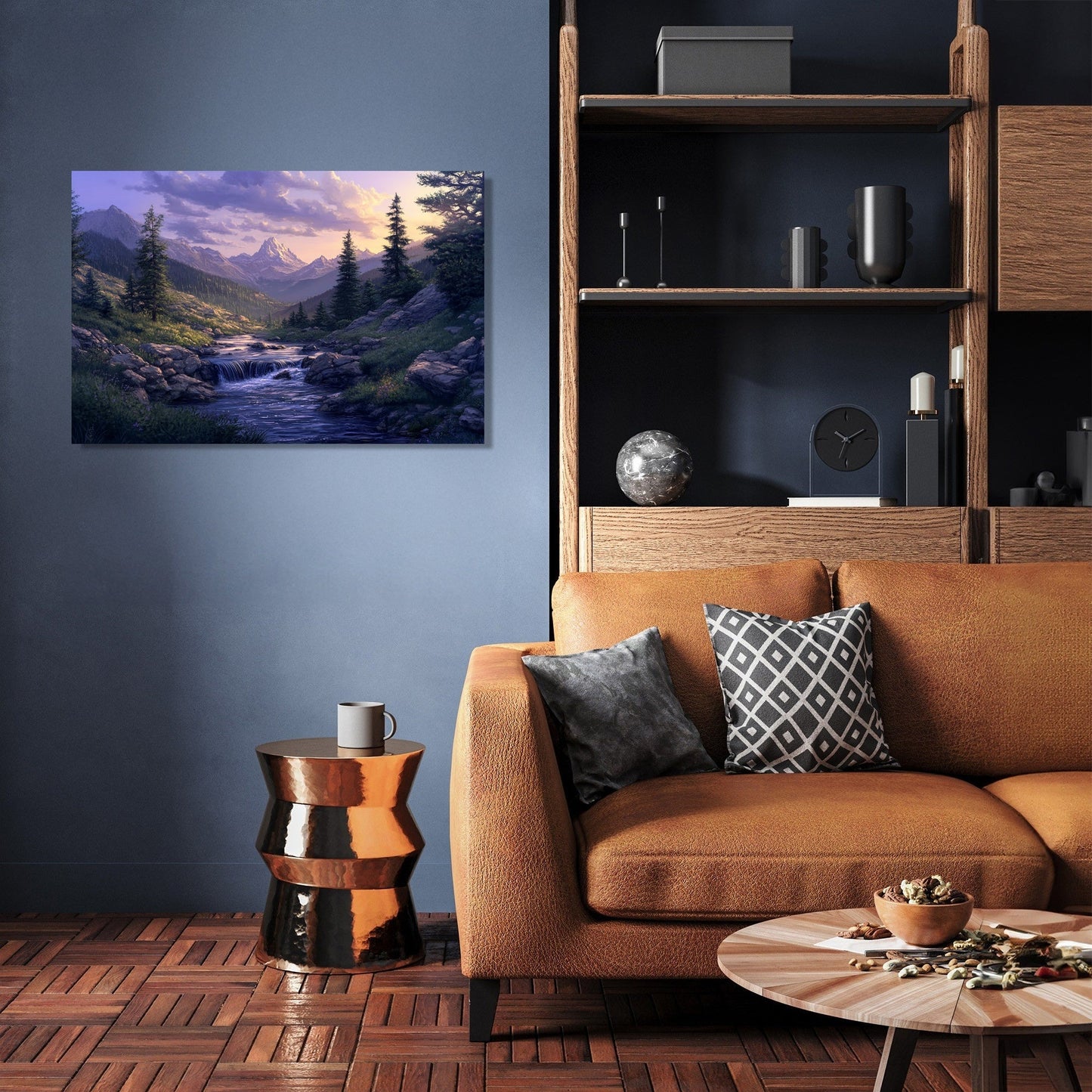 Twilight Tranquillity Mountain Canvas