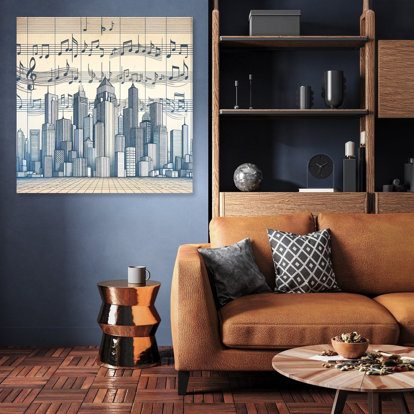 Melodic Skyline Canvas