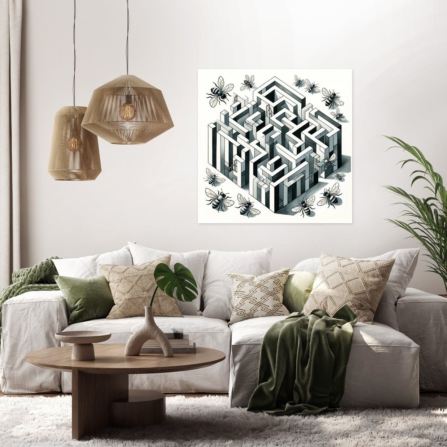 Bee's Labyrinth Canvas