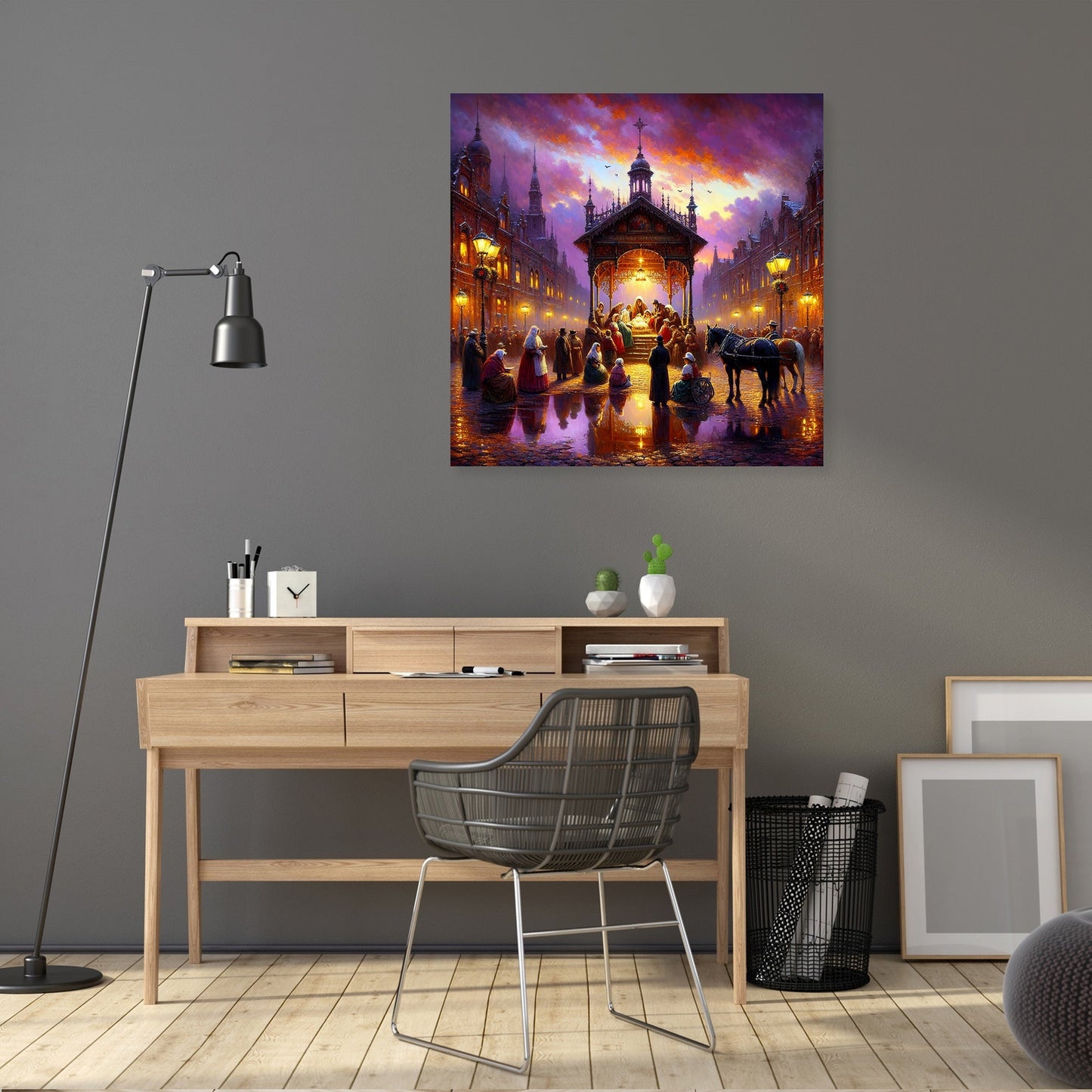Victorian Nativity Dusk Canvas