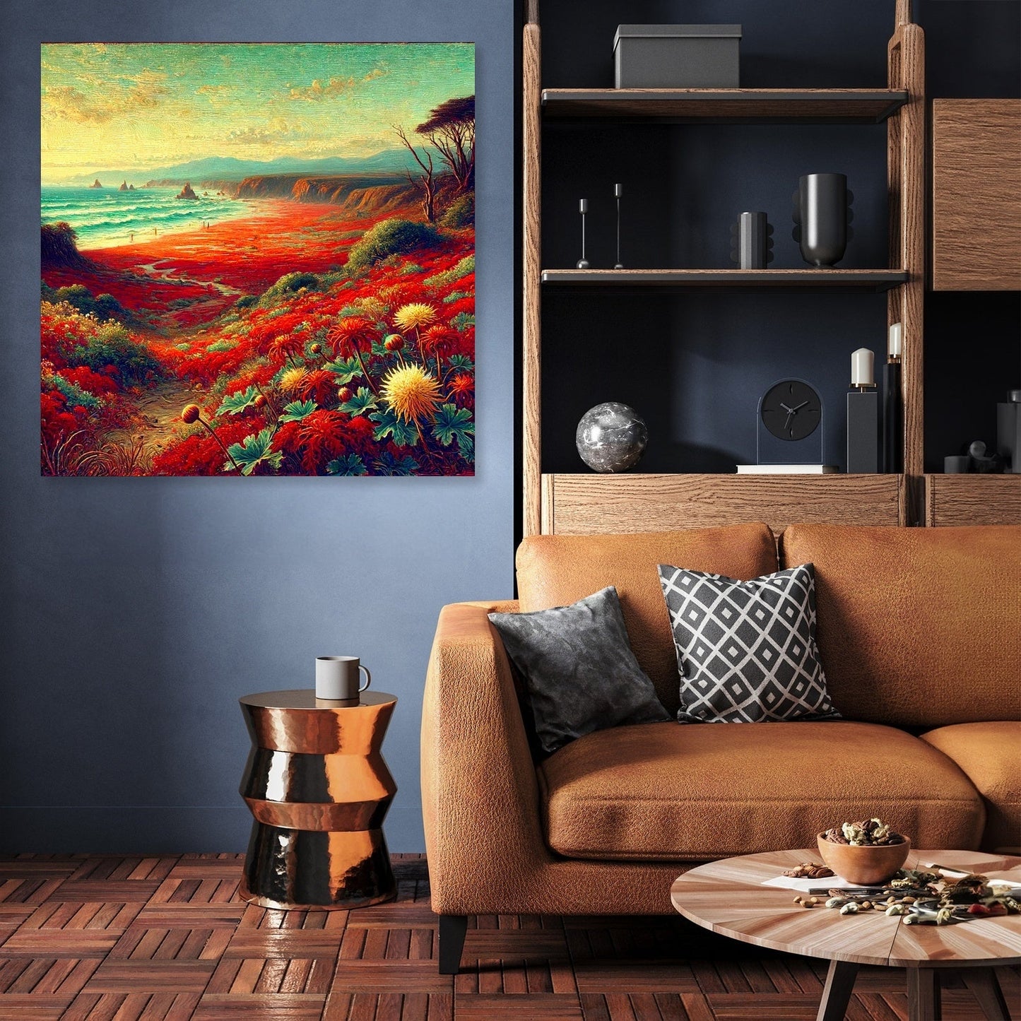 Victorian Red Beach Canvas