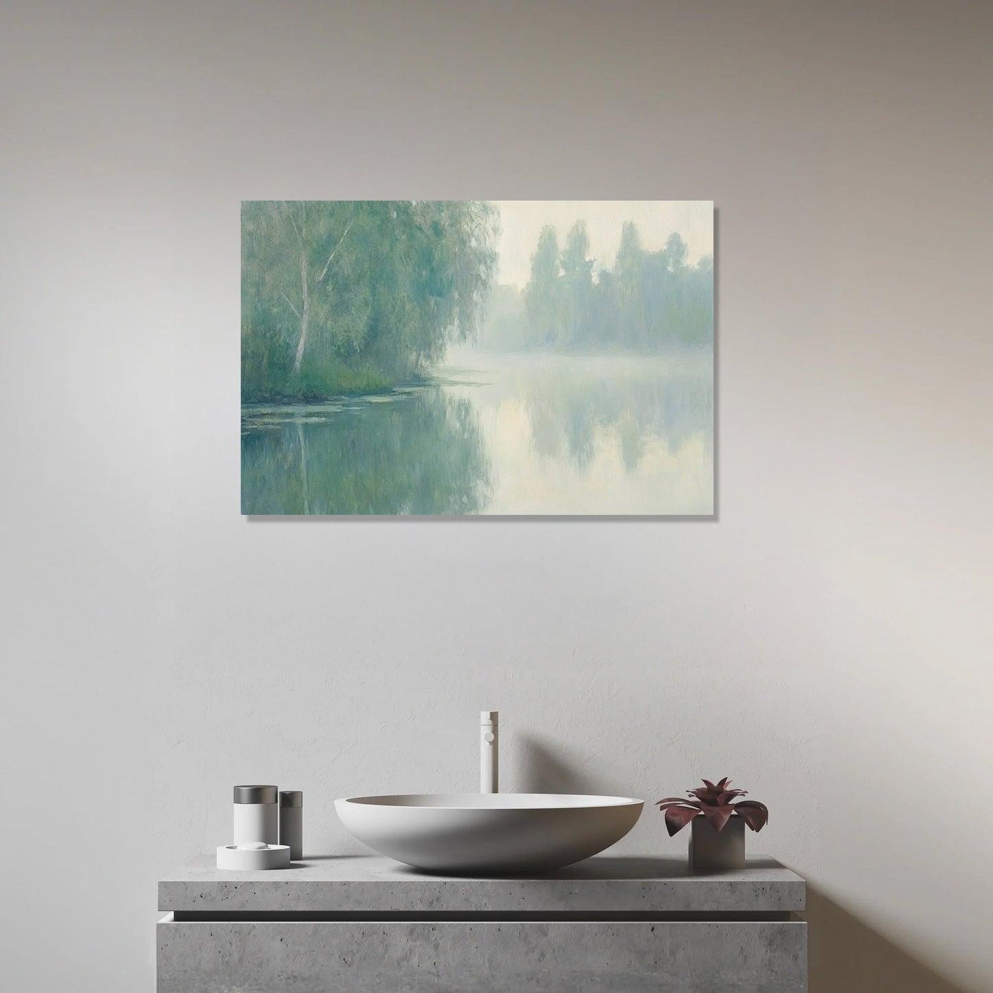 Misty Lagoon Canvas