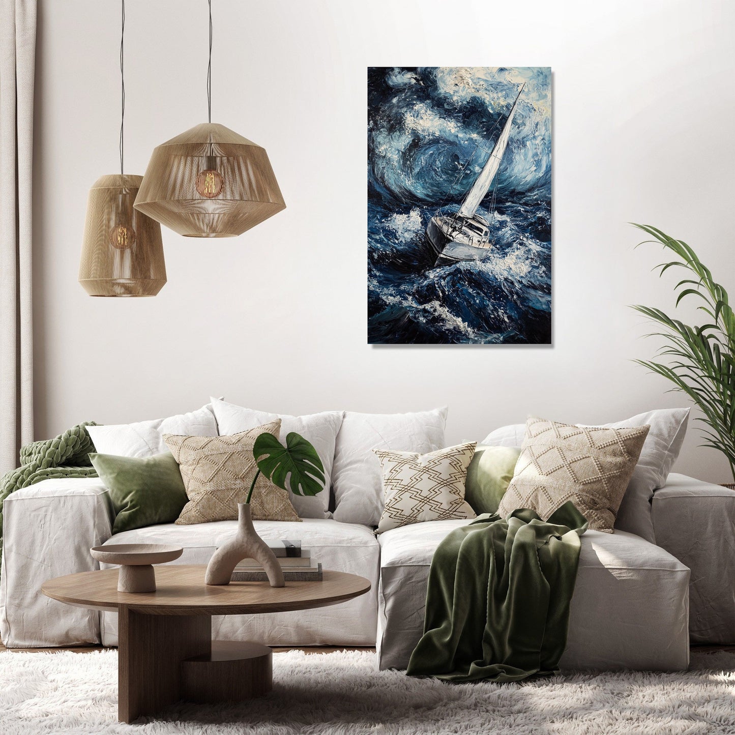 Stormy Seas Yacht Canvas