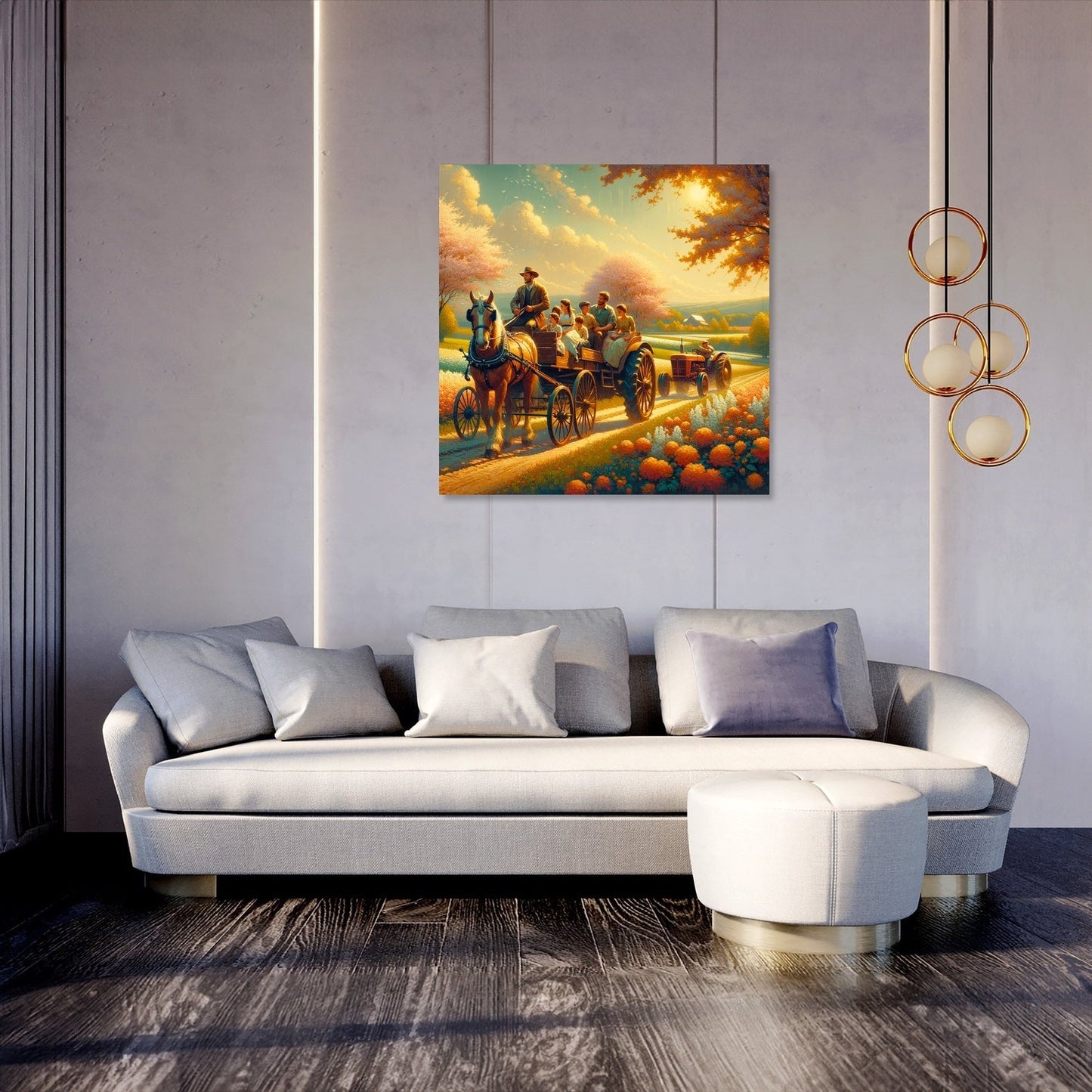 Springtime Family Journey Canvas
