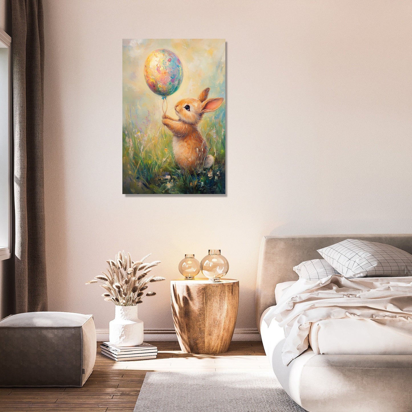 Bunny's Easter Balloon Canvas