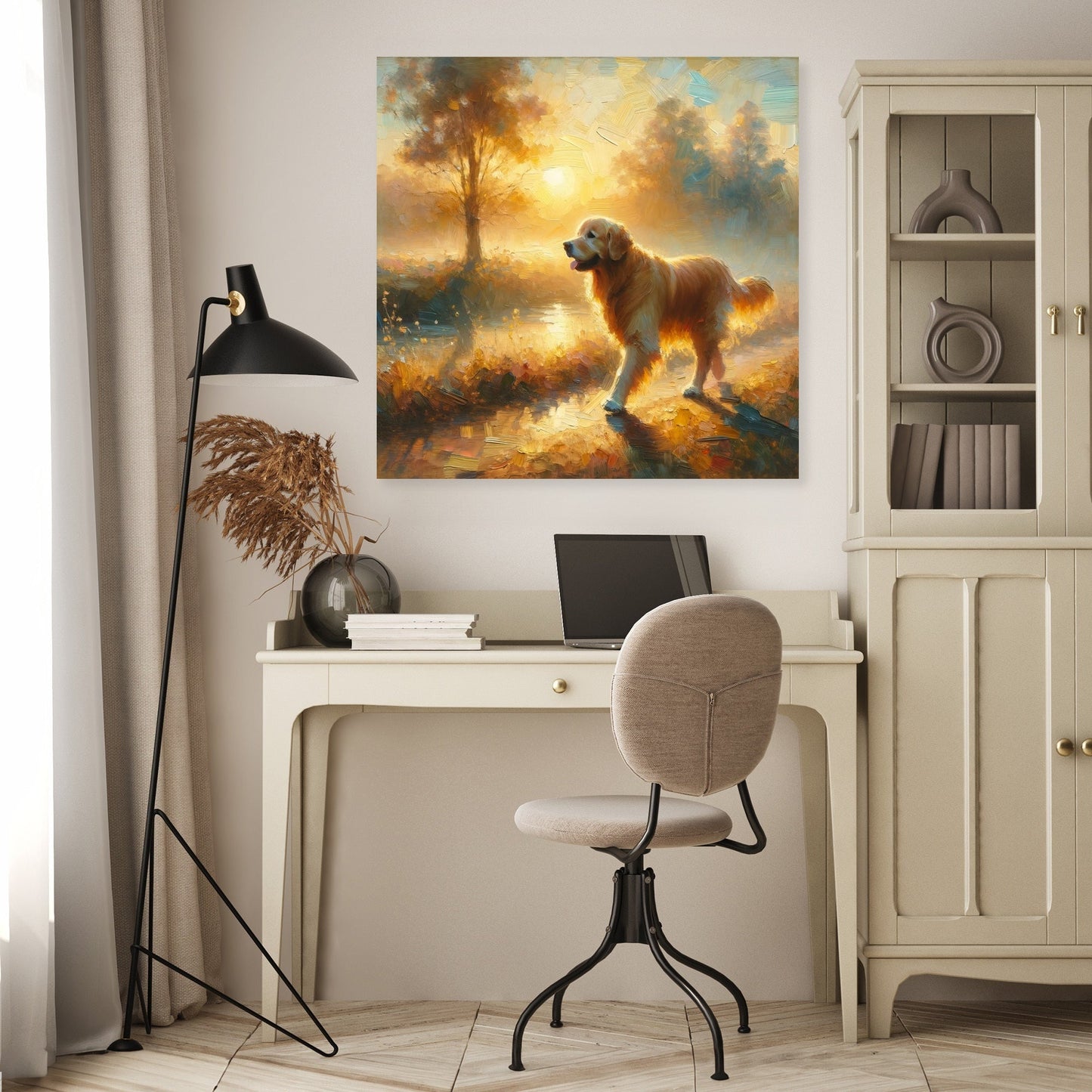 Golden Sunrise Stroll Canvas
