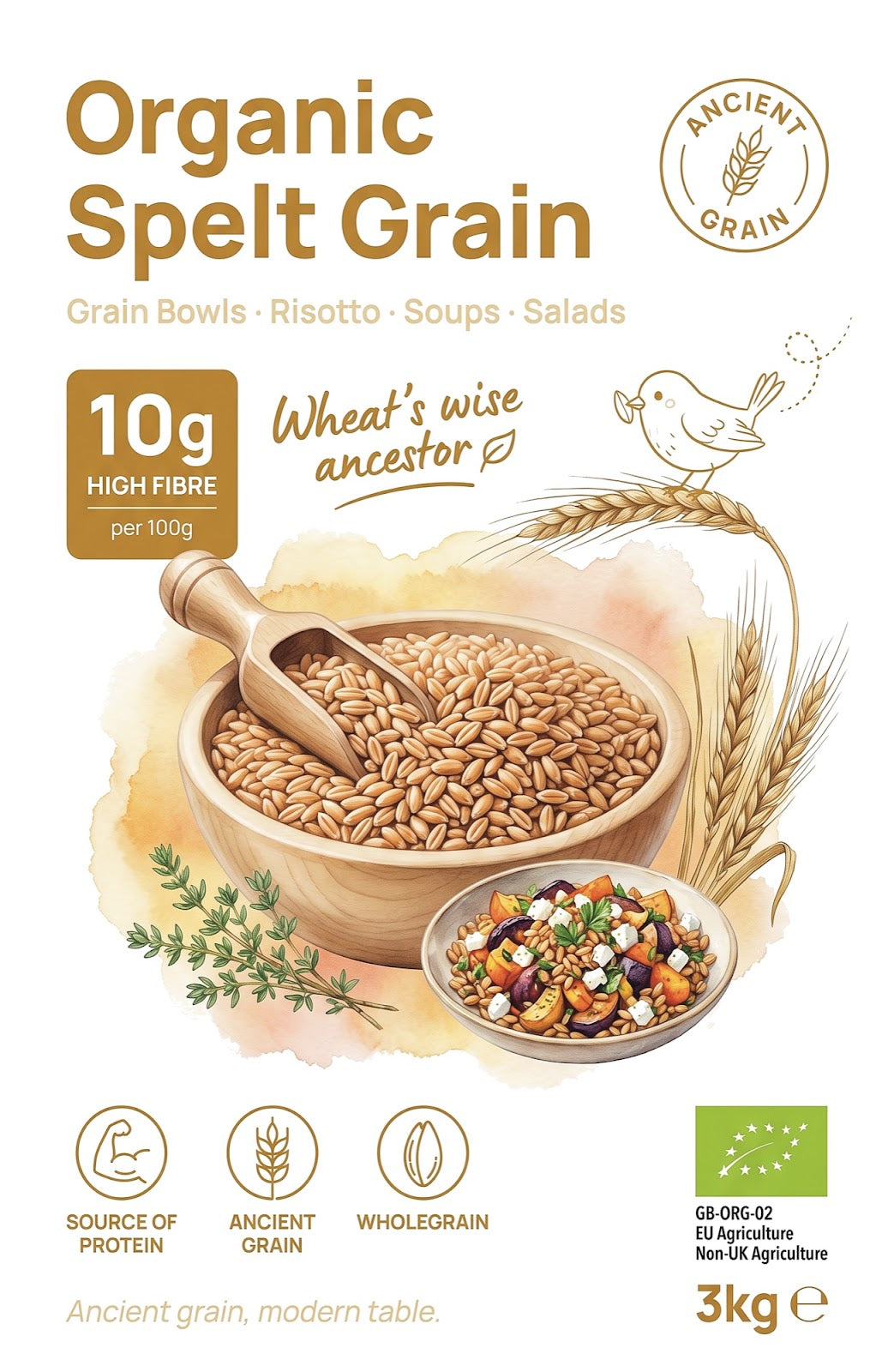 Organic Spelt Grain - Serious Grains