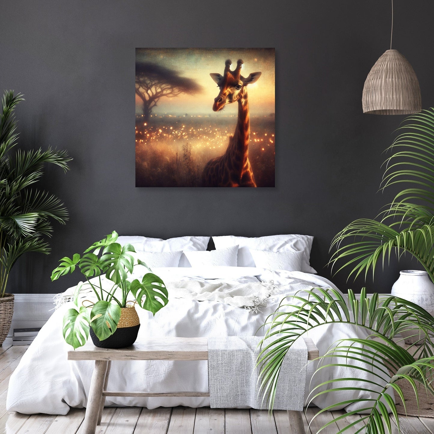 Regal Dawn Giraffe Canvas