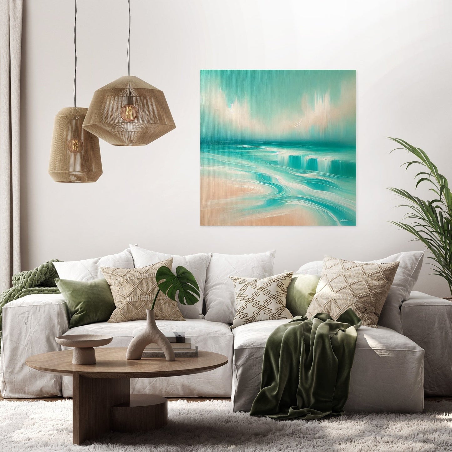 Tranquil Turquoise Beach Canvas