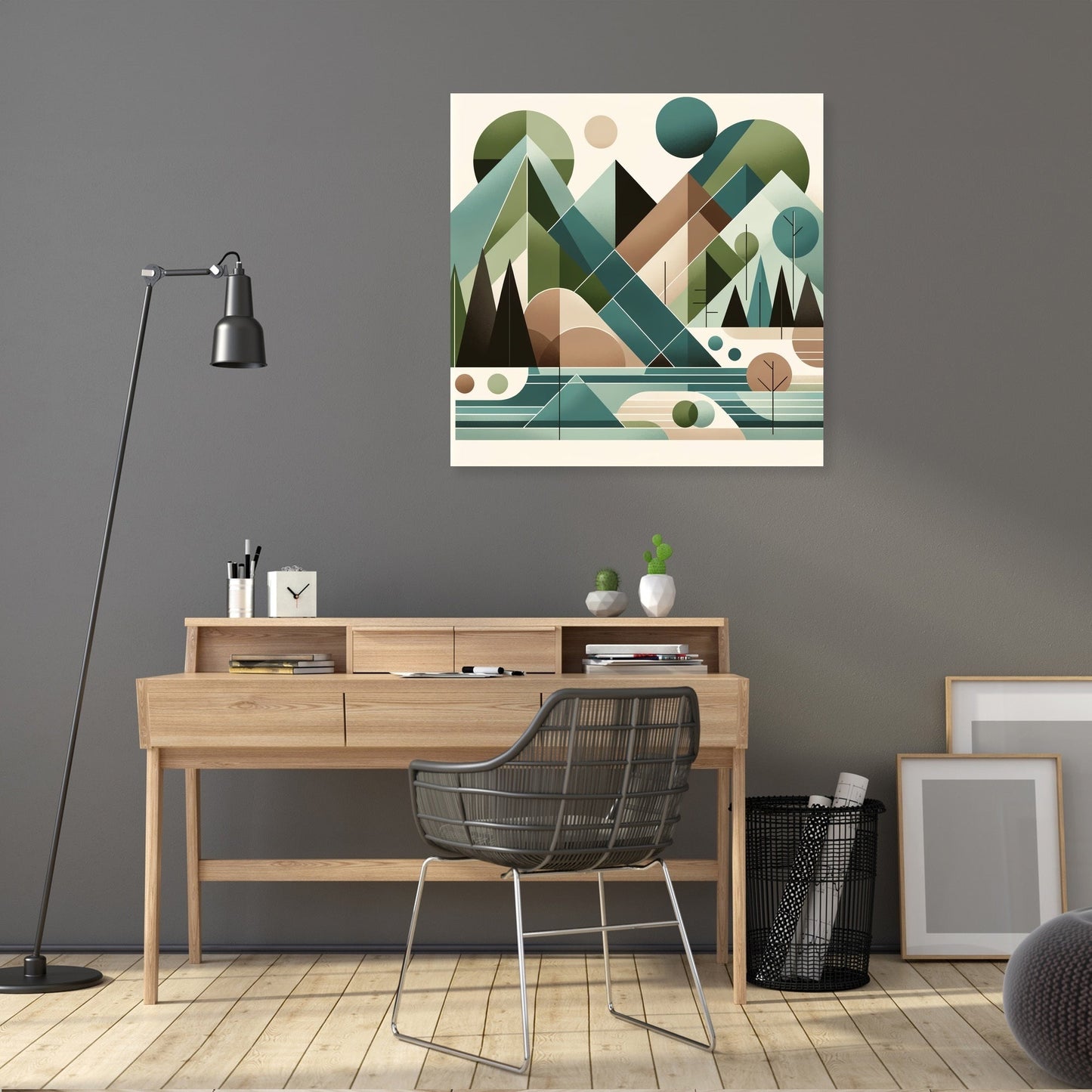 Geometric Landscape Canvas